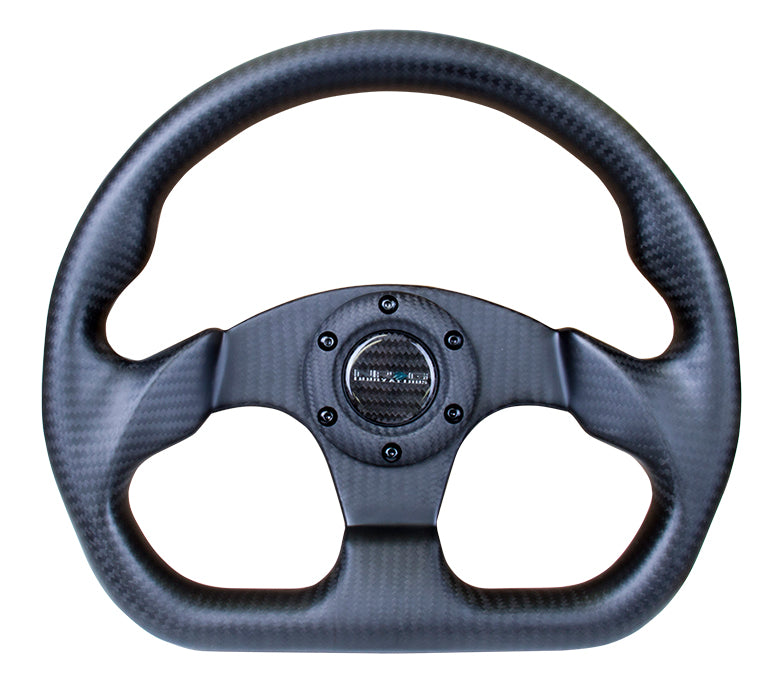 Revamp your drive with the NRG 320mm Matte Black Carbon Fiber Steering Wheel. Designed for kei trucks & mini-trucks, this wheel offers elegance & peak performance. Exclusively at Oiwa Garage - where luxury meets the road. Upgrade today!