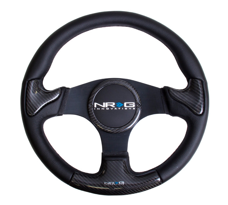 NRG 350mm Carbon Steering Wheel with Leather Wrap