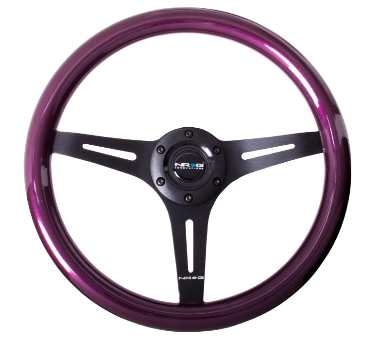 NRG Purple Pearl Wood Grain Steering Wheel