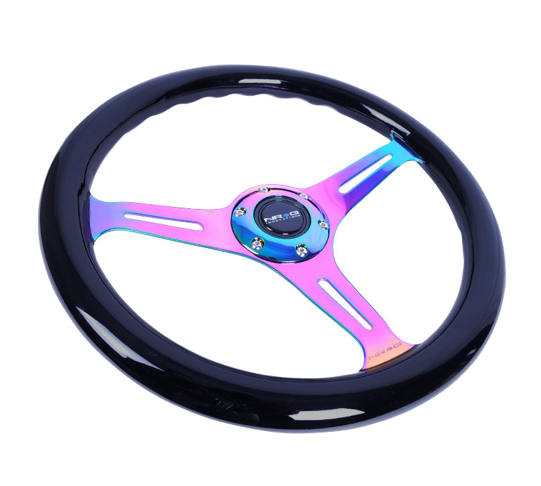 apanese Kei Truck Black & Neo Chrome Steering Wheel