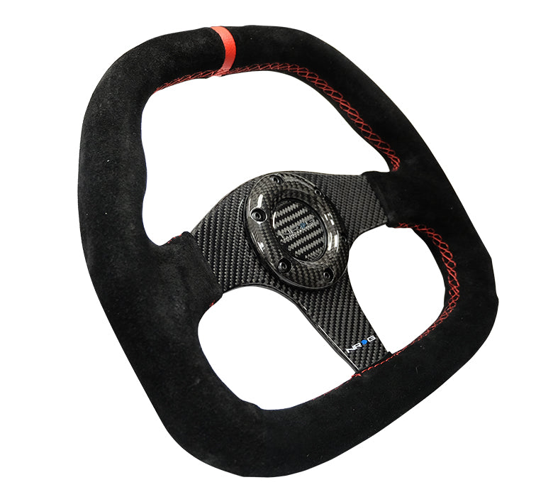 NRG Carbon Fiber & Suede Steering Wheel | Oiwa Garage