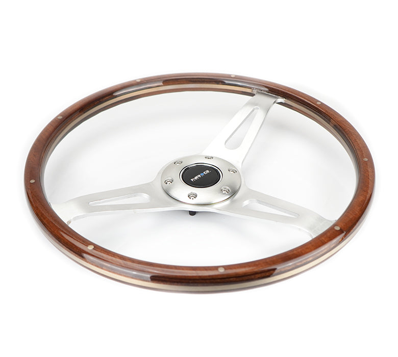 Luxury Wood & Metal Steering Wheel for Mini Trucks