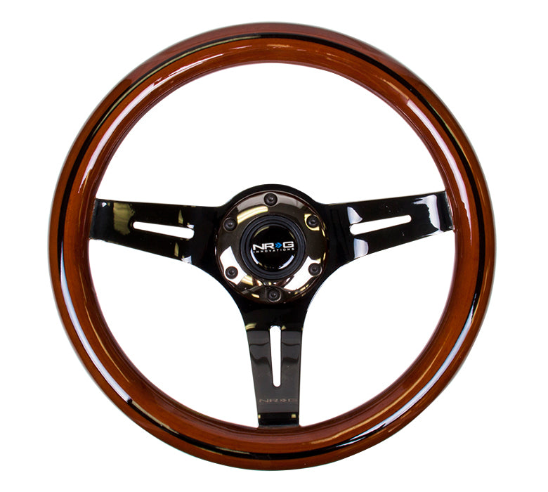 NRG Dark Wood Grain Steering Wheel 310mm Oiwa Garage