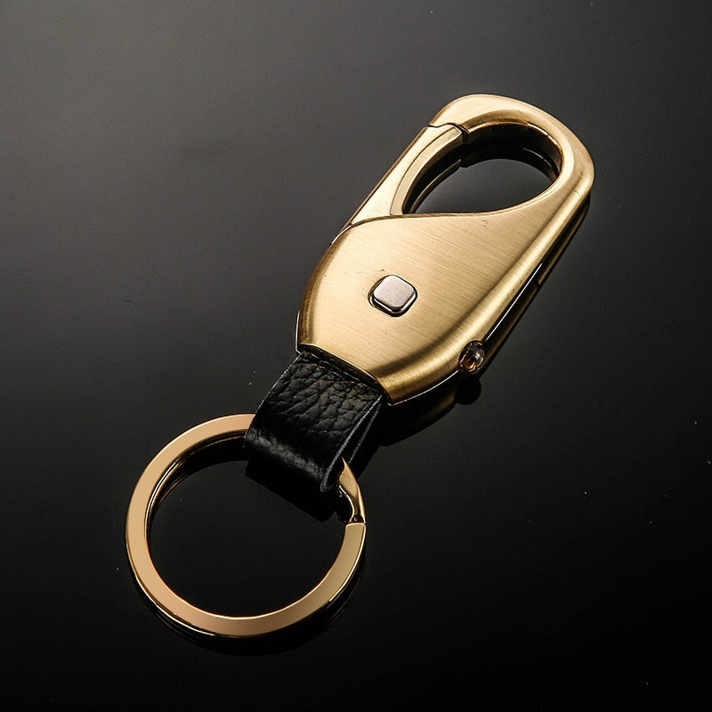 Golden LED Geometry Keychain for Kei Trucks"