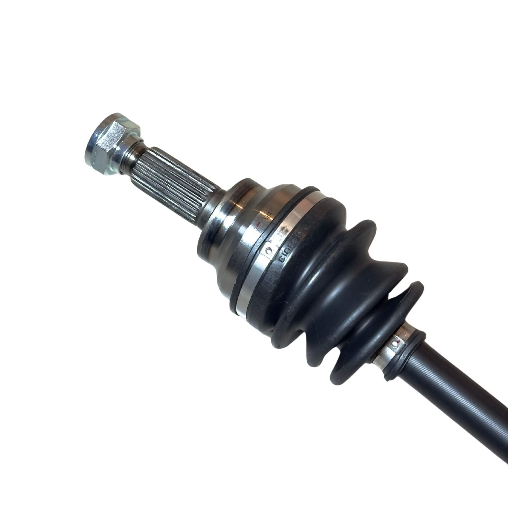 Front Axle - Driver Side / Right for Subaru Sambar Wagon TW1, TW2 Models (1999-2012) featuring a durable metal shaft and rubber boot.