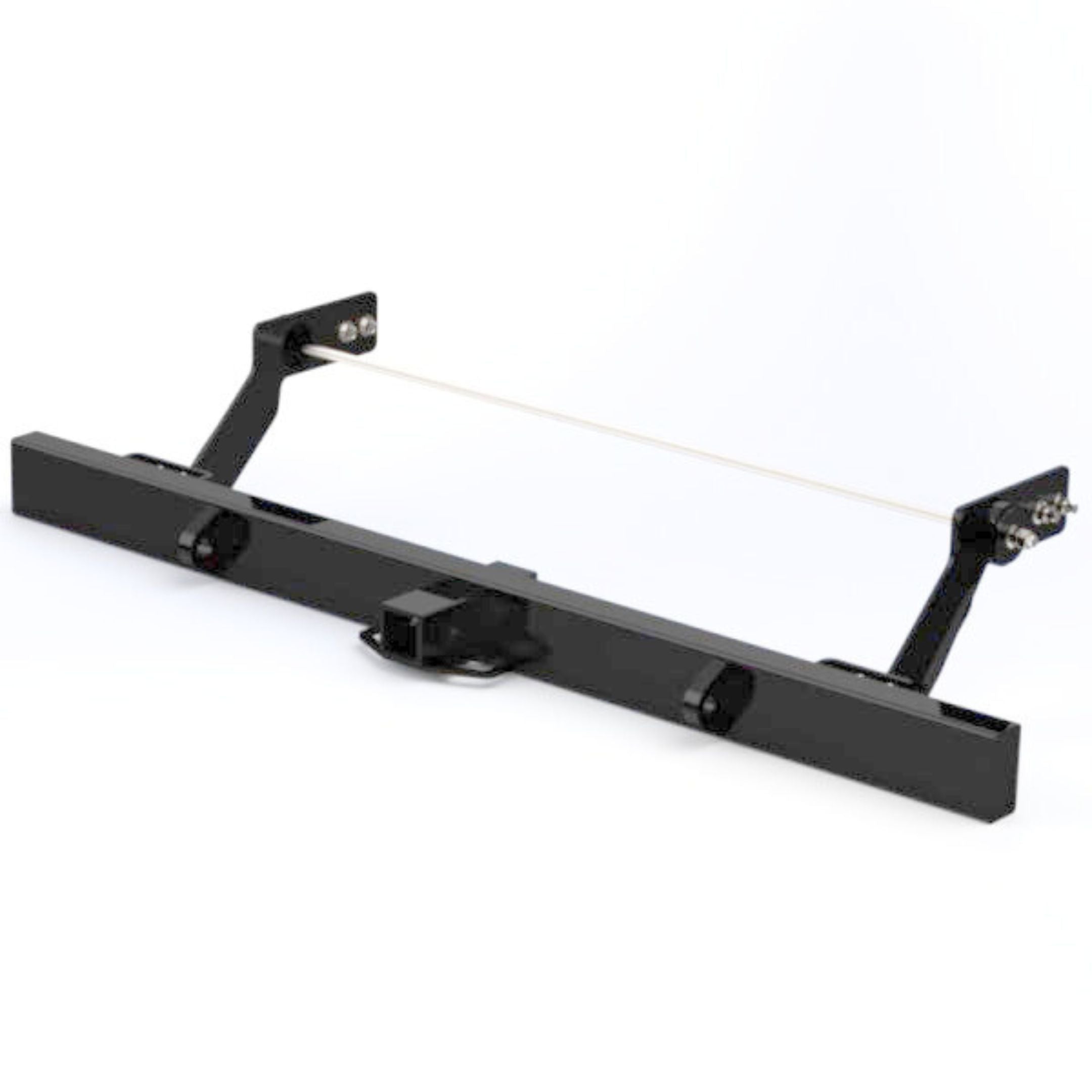 Black Suzuki Carry rear bumper with tow bar for DB52T model, 1999-2002.