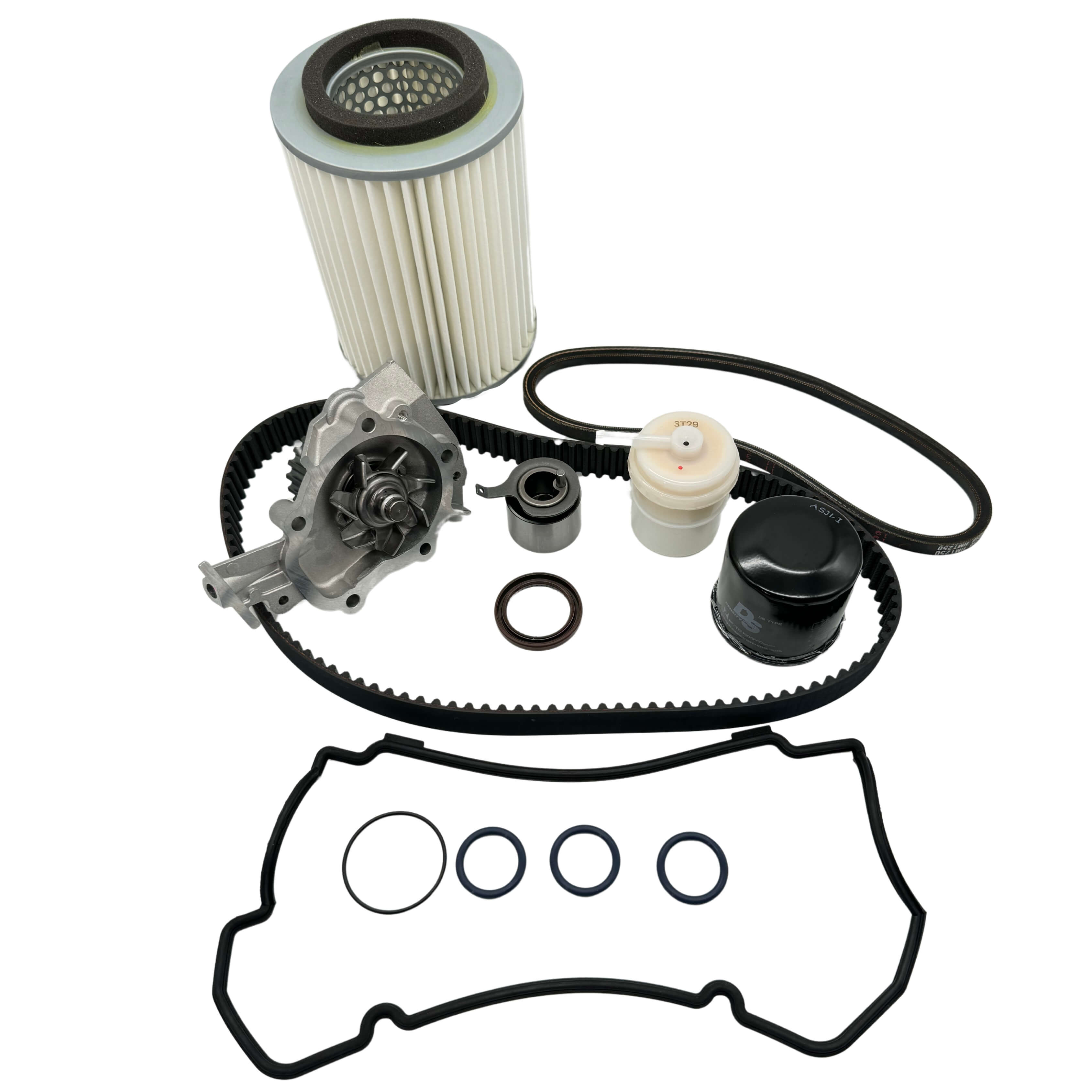 Suzuki Carry Truck DC51T, DD51T (1991-1998) Comprehensive maintenance kit featuring timing belt, valve cover, gaskets, spark plugs, air filter, and more essential replacement parts and accessories. – Parts & Accessories collection.