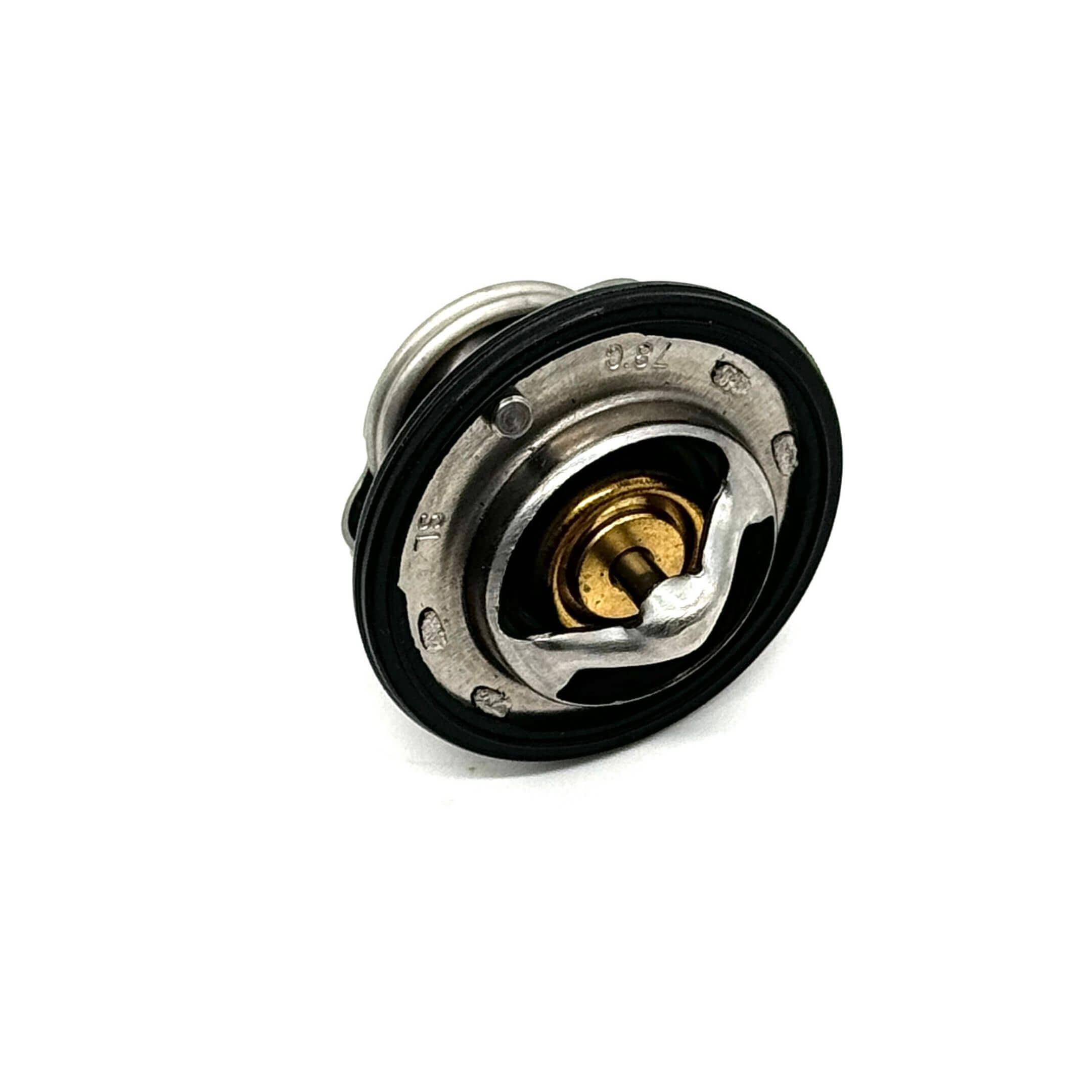 Aftermarket thermostat for Subaru Sambar Wagon TW1, TW2 models (1999-2012), featuring a silver and black design with a durable metal construction.
