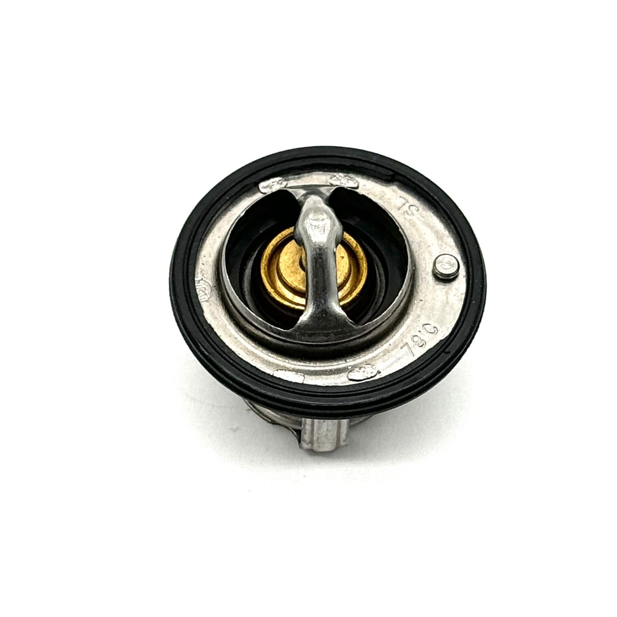 Aftermarket thermostat for Subaru Sambar Truck TT1, TT2 models (1999-2012), featuring a metallic and black design.