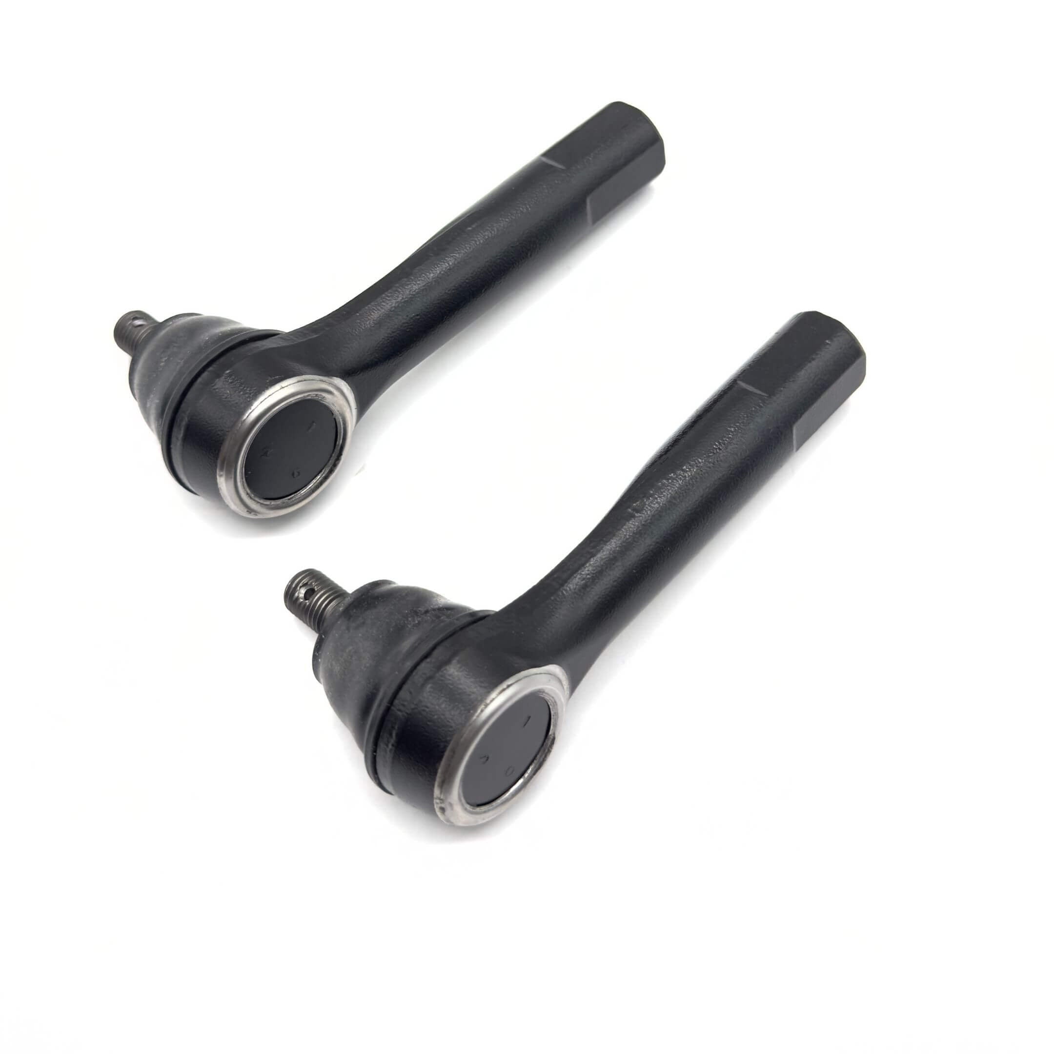 Genuine Subaru Sambar Van TV1, TV2 Tie Rod End Set LH Inner and Outer, black, for models 1999-2012.