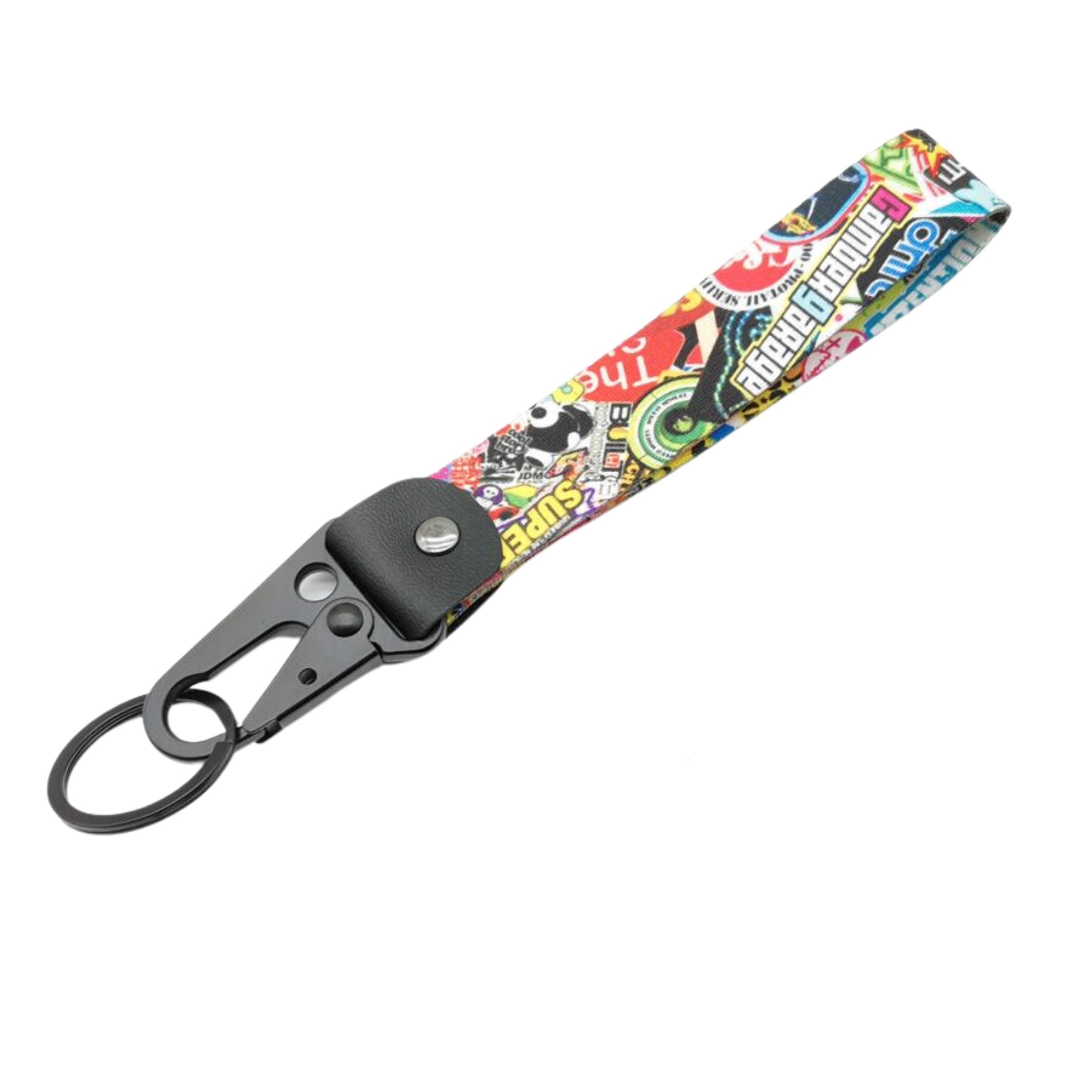 JDM Graffiti Inspired Keychain - Durable Nylon Strap with Metal Buckle