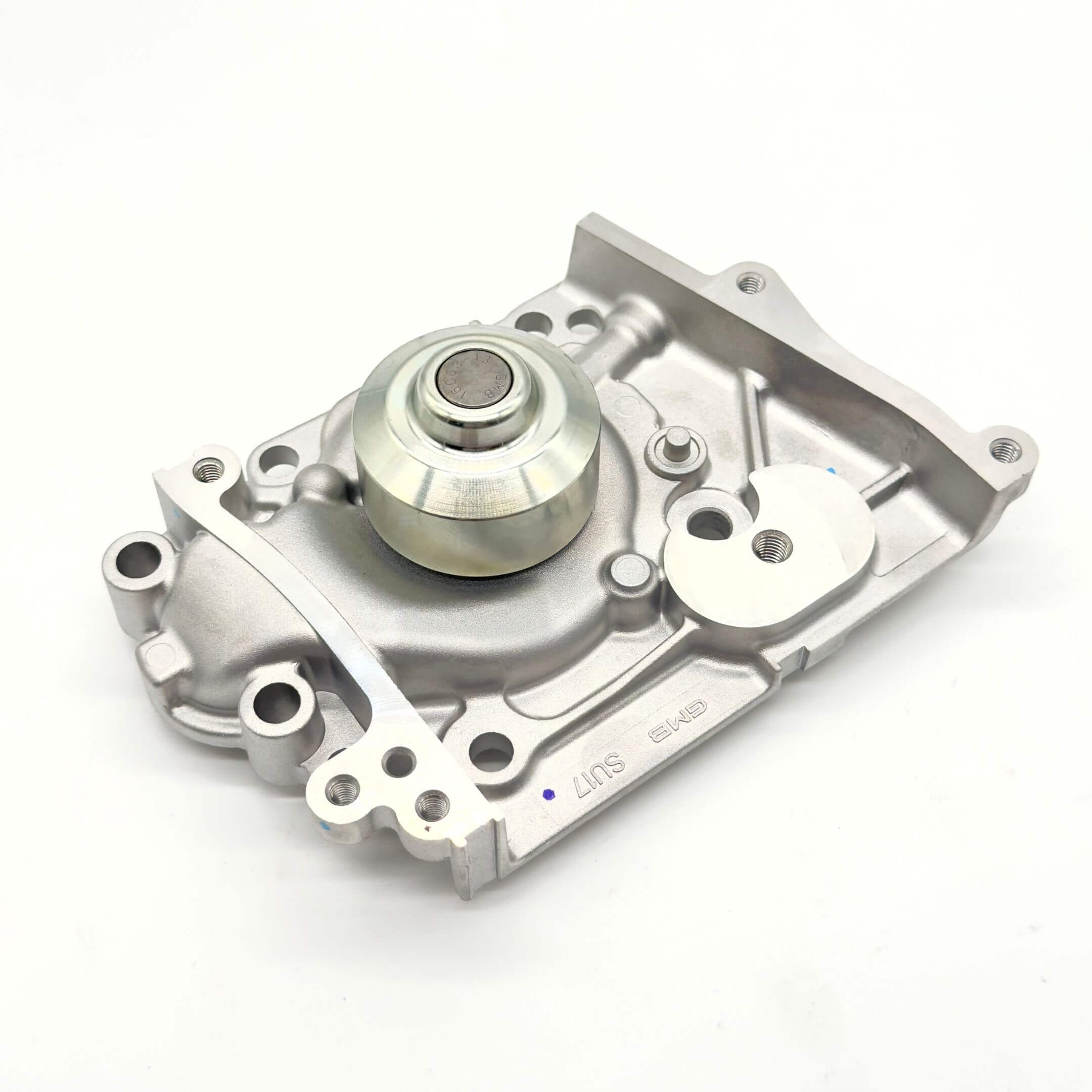 Aftermarket water pump for Subaru Sambar Truck TT1, TT2 models (1999-2012), featuring a durable silver metallic finish.