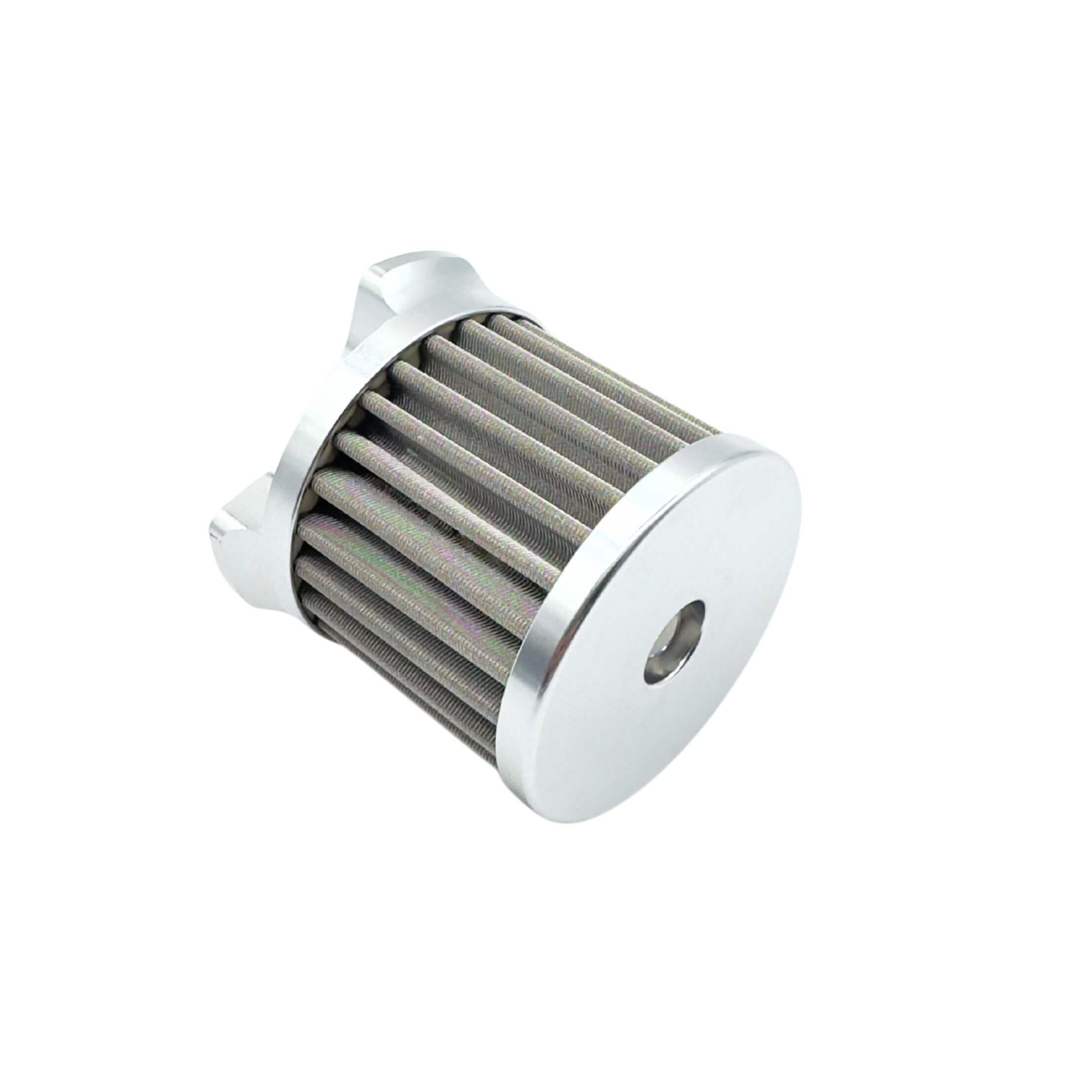 Asami Engineering Racing Oil Filter for Honda Acty Models 1990-2012, featuring a sleek metallic design with a durable mesh structure.