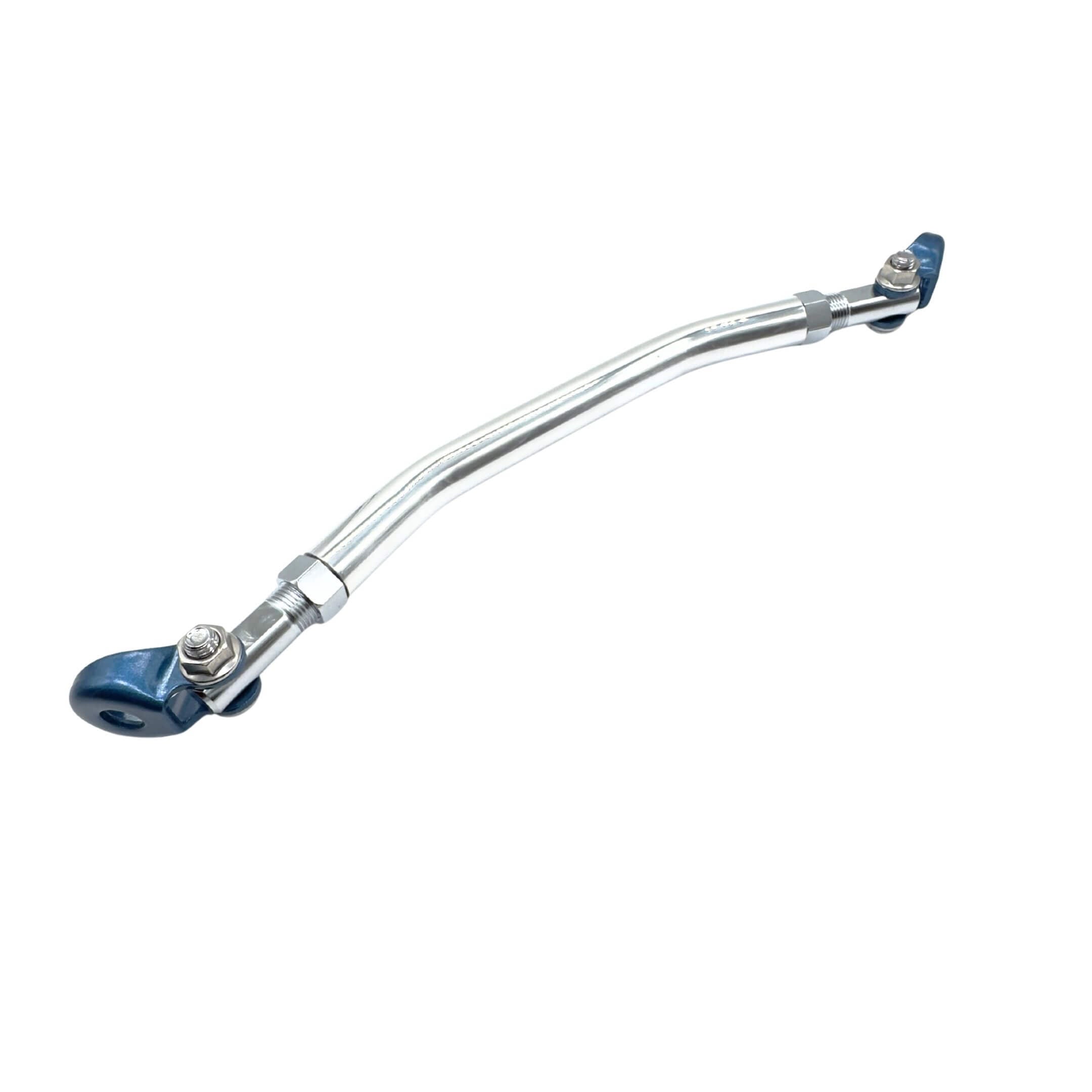 Front Lower Arm Bar by Kawai Manufacturing for Subaru Sambar Truck TT1, TT2 Models (1999-2012) featuring a sleek metallic finish and durable construction.