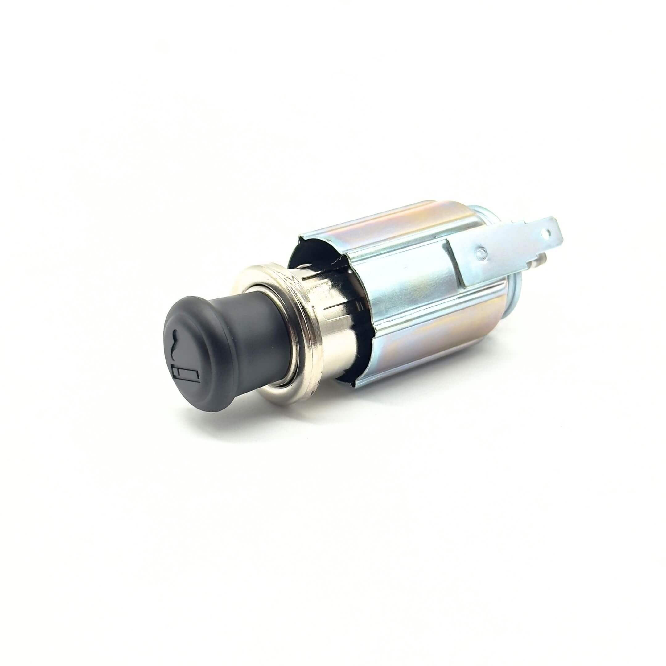 Cigarette Lighter Assembly for Subaru Sambar Truck TT1, TT2 Models (1999-2012) featuring a metallic casing and black push-button design.