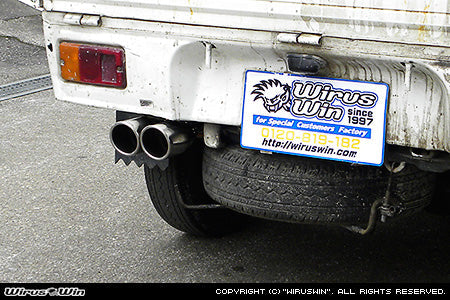 Wirus Win Twin Muffler in stainless steel for Daihatsu Hijet Truck models S100P, S110P, S100C, S110C, S100CT, S110CT, 1994-1998.