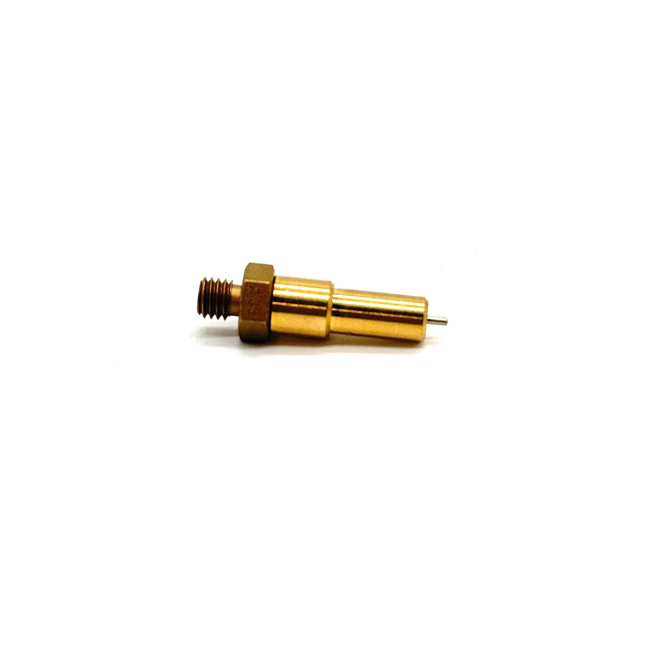 Side view of the Carburetor Secondary Economizer Jet for Honda Acty Truck HA3, HA4 (1990-1999), emphasizing the precision tip and high-quality brass material.