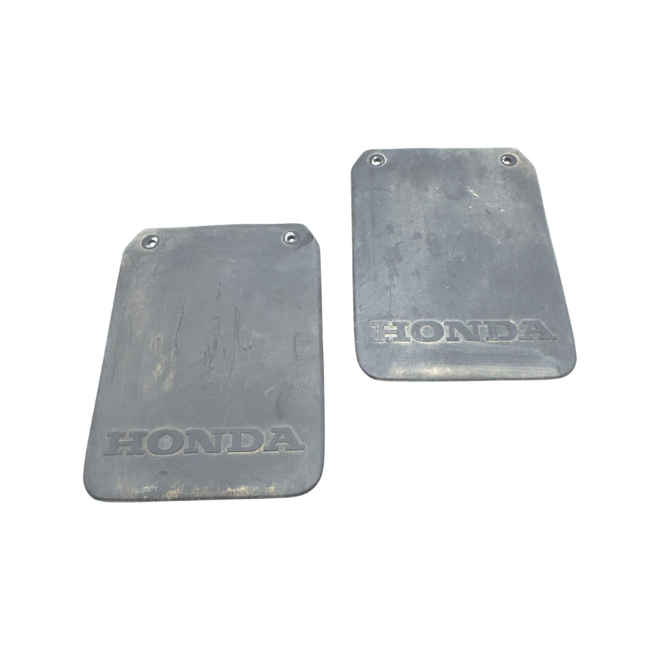 Mud Flaps for Honda Acty Truck HA3, HA4 Models (1990-1999) featuring "Honda" branding and pre-drilled holes.