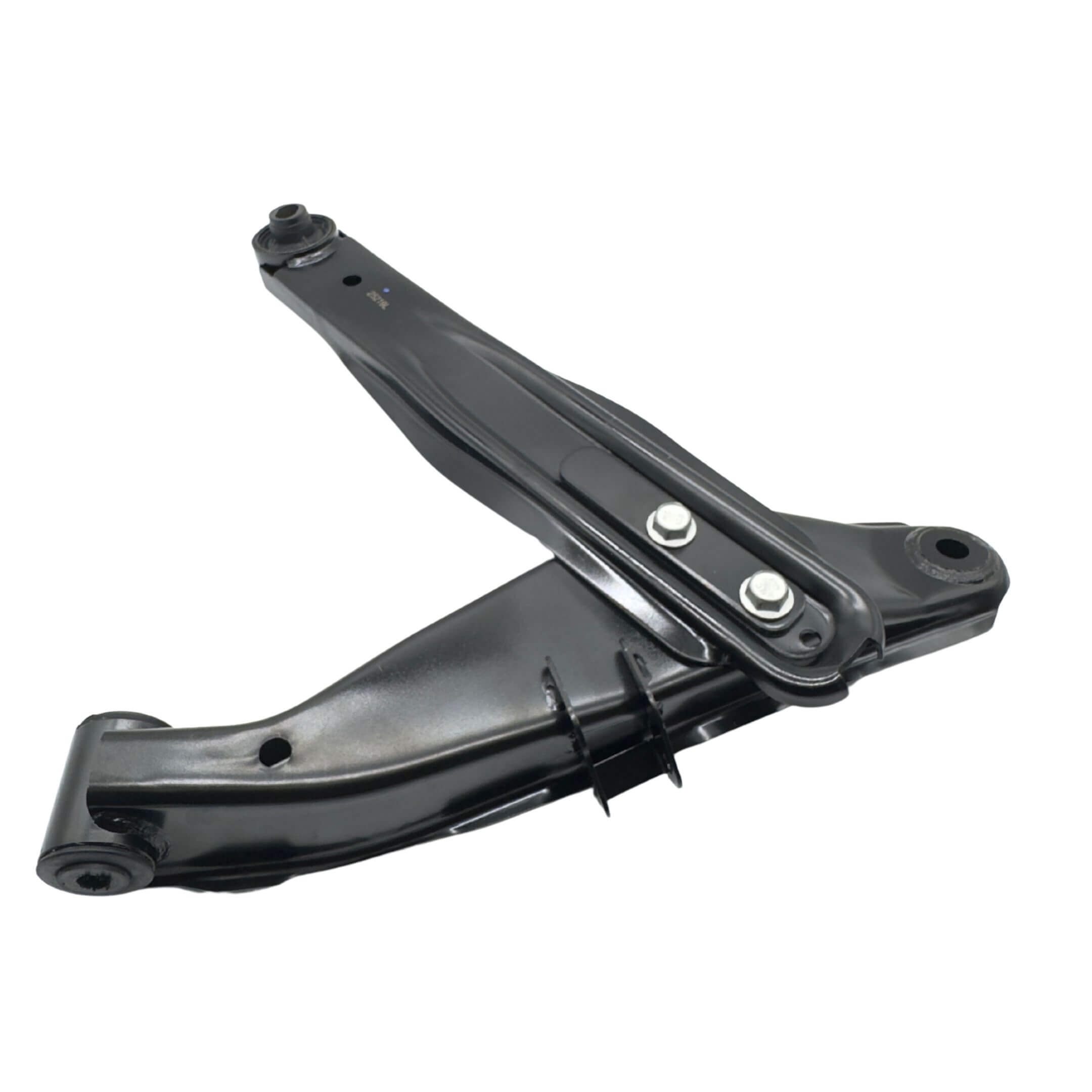 Lower Control Arm - Left for Subaru Sambar Van TV1, TV2 Models (1999-2012) featuring a sleek black finish and durable construction.