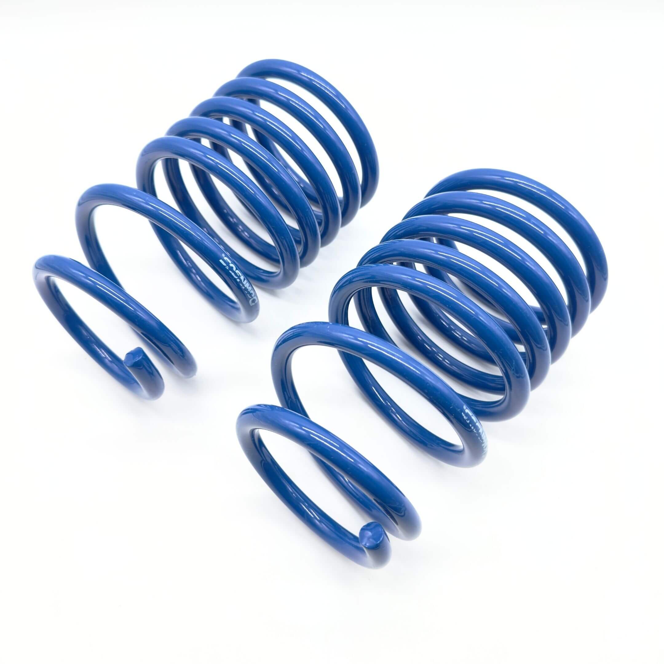 Espelir Super Downsus Rear Springs for Subaru Sambar Van TV1, TV2 Models (1999-2012) featuring 35-40 mm lowering in vibrant blue.