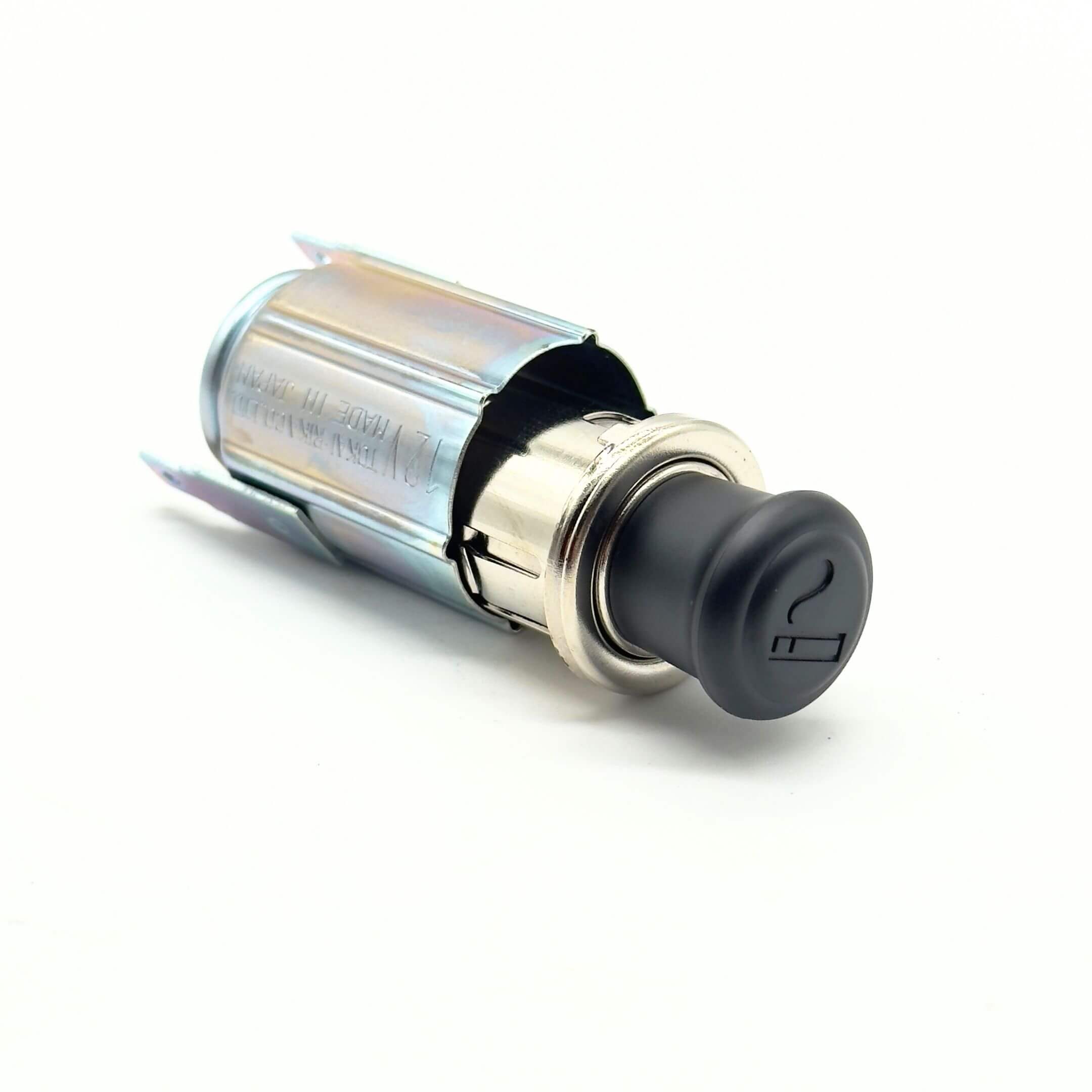 Cigarette Lighter Assembly for Subaru Sambar Truck TT1, TT2 Models (1999-2012) featuring a sleek metallic design with a black push-button.