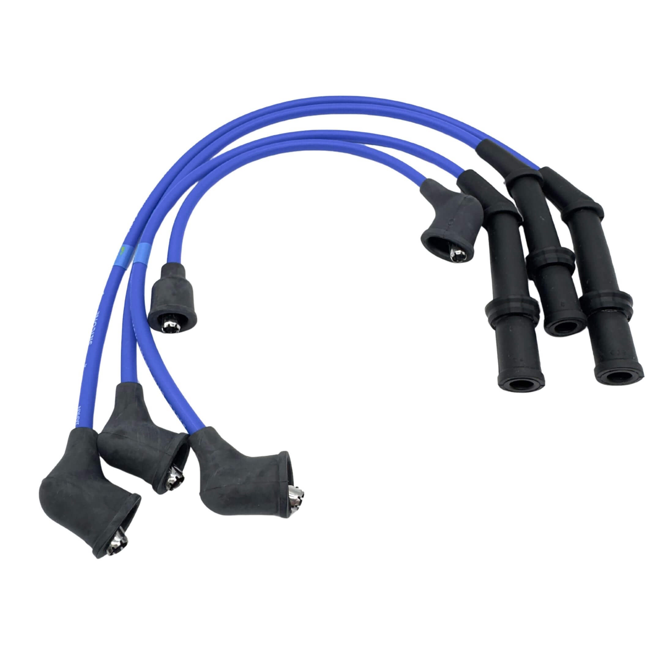 Spark Plug Wires for EFES Engines, compatible with Daihatsu Hijet Truck & Panel Van models S100P, S110P, S100C, S110C, S100CT, S110CT from 1994 to 1995, featuring durable blue and black connectors.