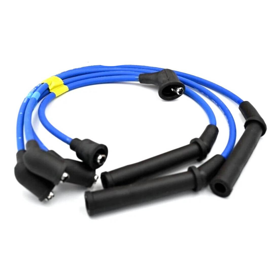 Spark Plug Wires for EFNS Engines, compatible with Daihatsu Hijet Truck models S100P, S110P, S100C, S110C, S100CT, S110CT from 1994 to 1997, featuring durable blue and black connectors.