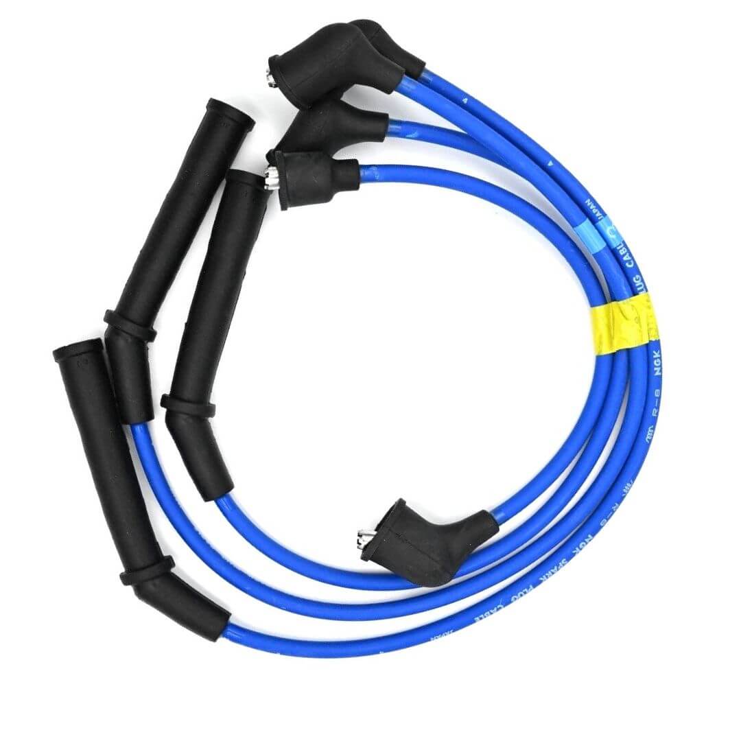 Spark Plug Wires for EFNS Engines in Daihatsu Hijet Truck models S100P, S110P, S100C, S110C, S100CT, S110CT, featuring durable blue and black design for 1994-1997 vehicles.