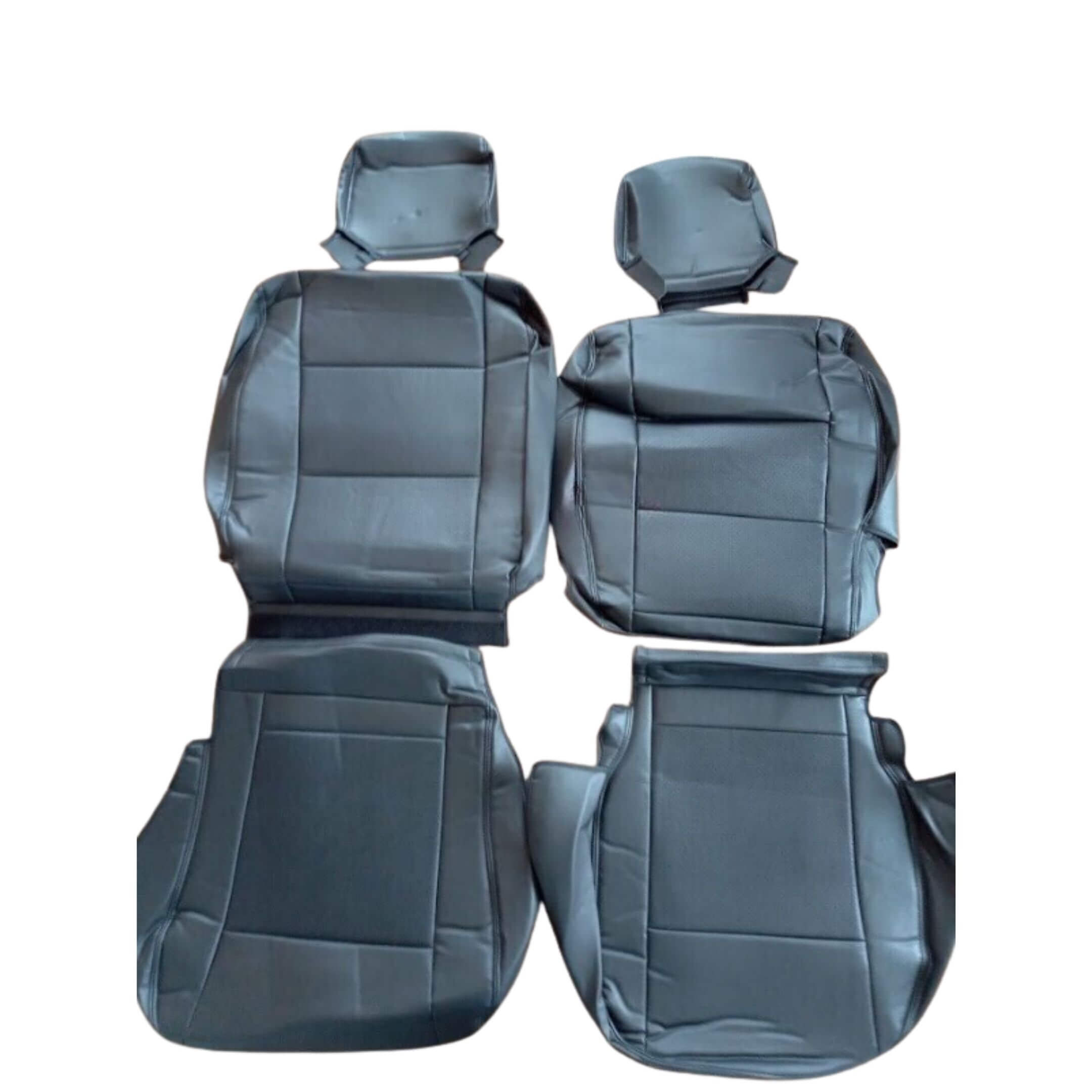 Spiegel PVC Leather Seat Covers for Subaru Sambar Truck TT1, TT2 Models (1999-2012) in black, featuring a durable and waterproof design.