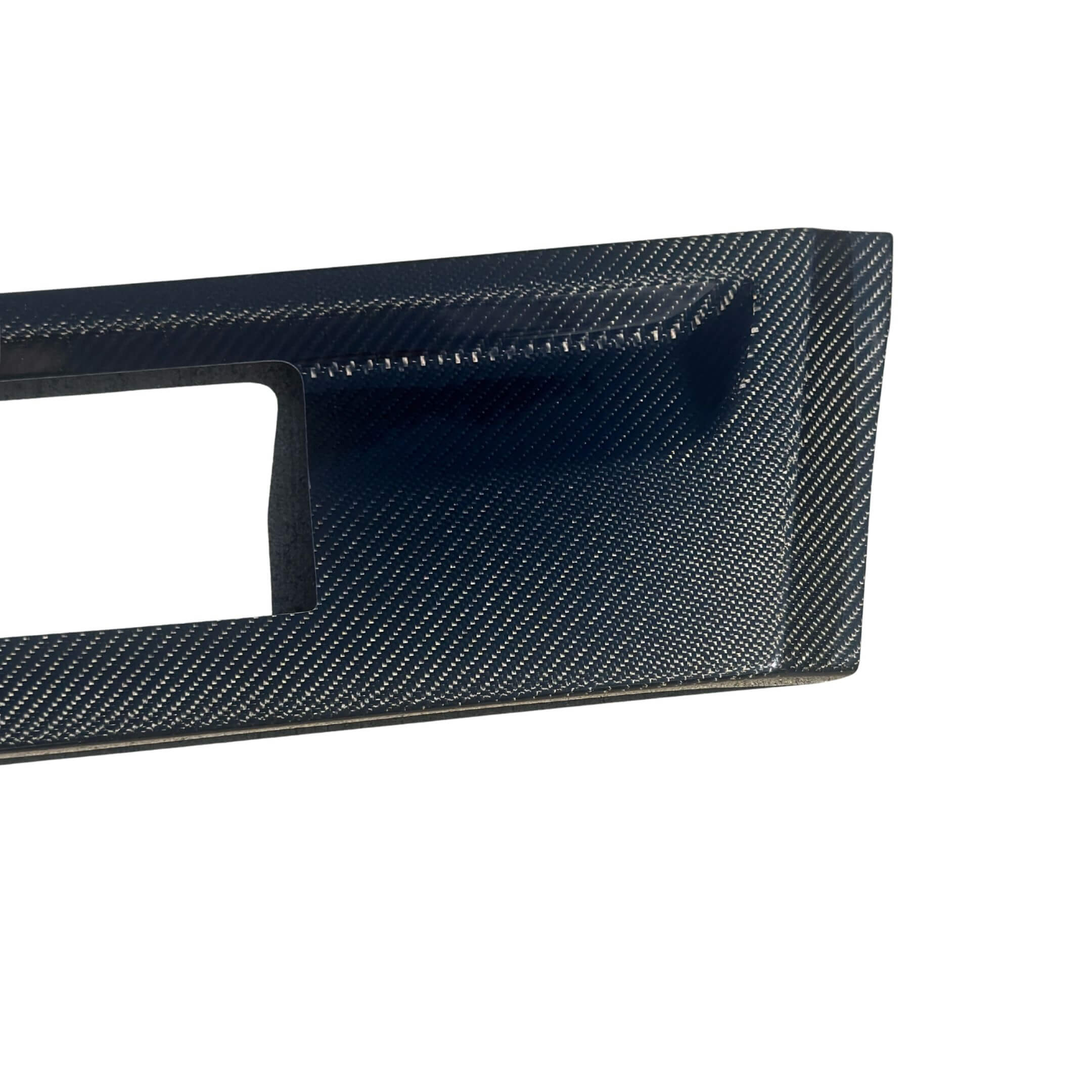 Front Bumper Carbon Fiber Cover by Zero Auto for Subaru Sambar Van TV1, TV2 Models (2009-2012) featuring a sleek, textured design.