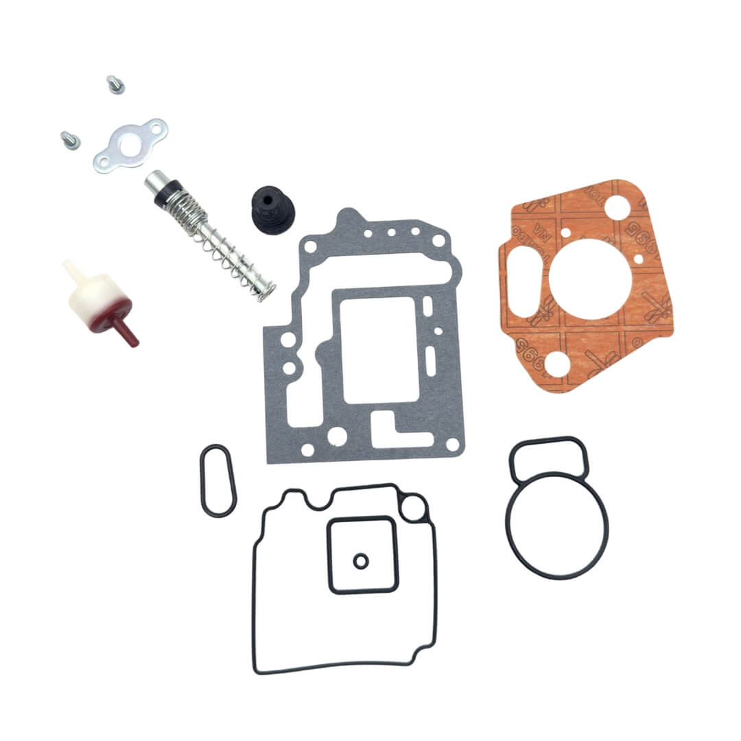 13-piece carburetor gasket rebuild kit for 1990-1998 Subaru Sambar KS3 and KS4 trucks, showing part numbers 16293KA020, 16186KA030, 16158KA200, 16173KA141, 14958KA080 and 16151KA000 arranged diagonally.