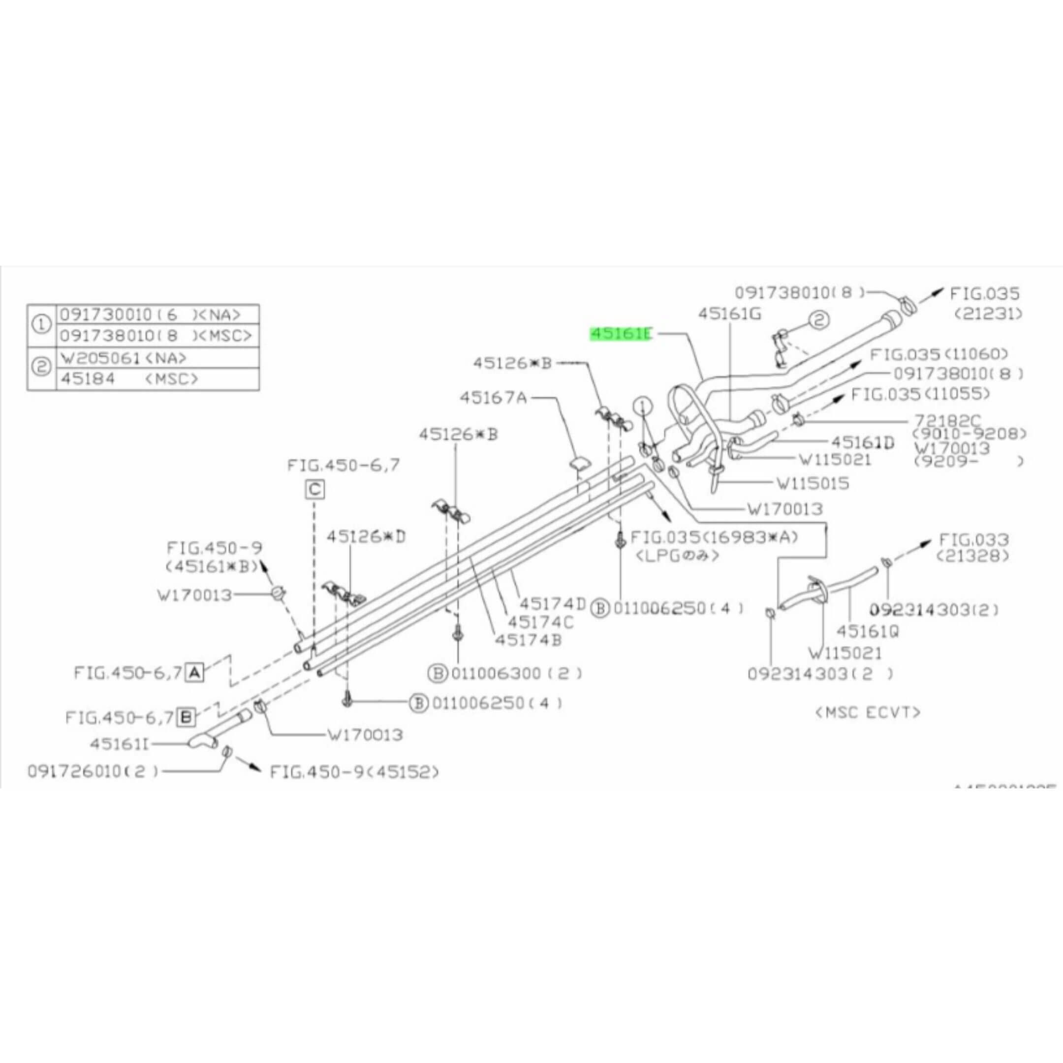 Radiator Hose – Engine Outlet Hose for Subaru Sambar Truck TT1, TT2 Models (1999–2012) with detailed schematic diagram.