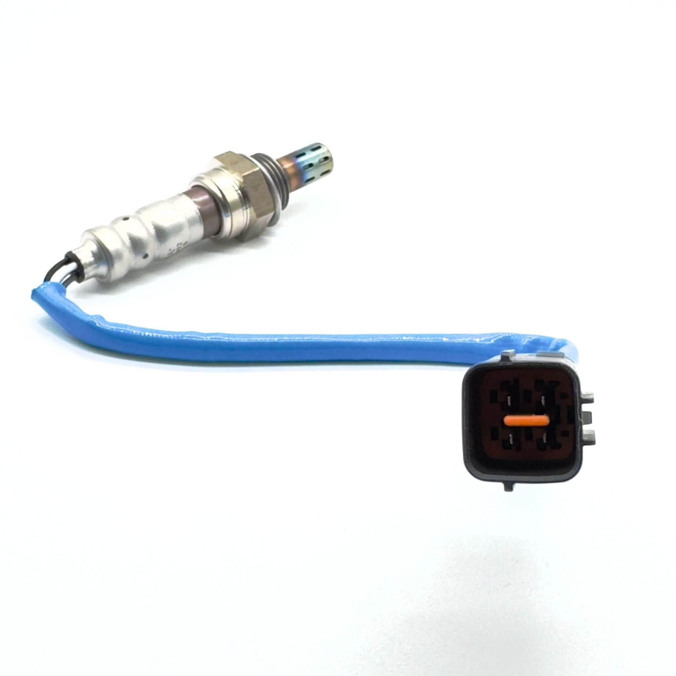 O2 SENSOR - Front Upstream for Subaru Sambar Truck TT1, TT2 Models (6/2008 - 2/2012) featuring a metallic sensor tip and blue connector cable.