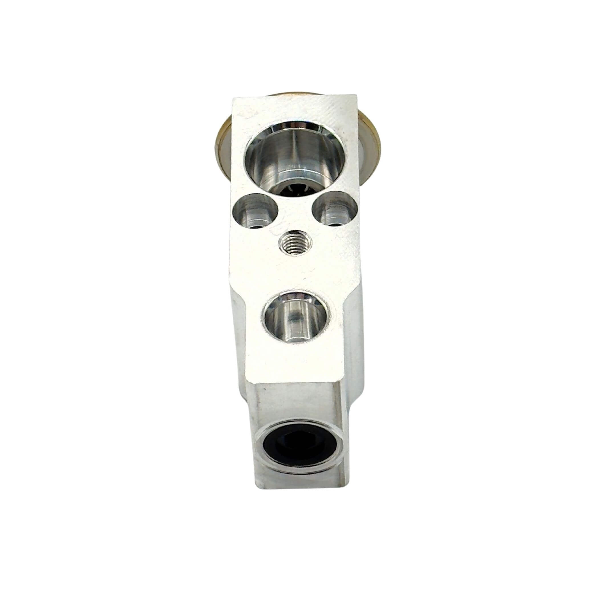 A/C Expansion Valve for Subaru Sambar Truck TT1, TT2 Models (1999-2012) featuring a compact, metallic design with multiple ports.