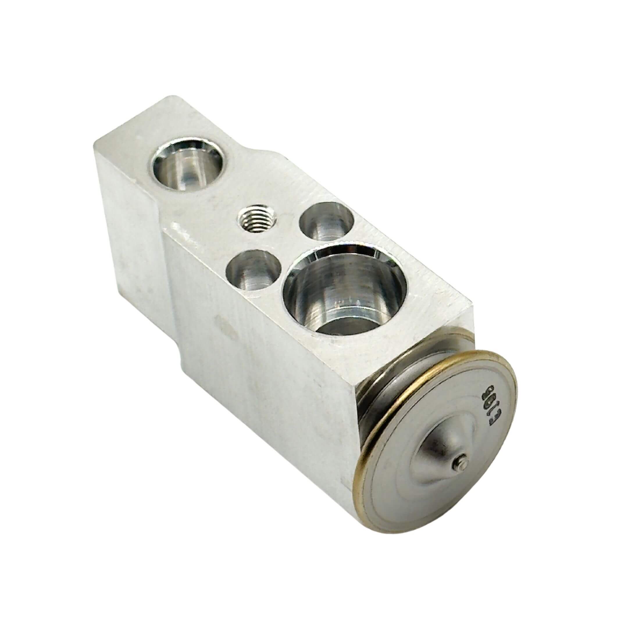 A/C Expansion Valve for Subaru Sambar Truck TT1, TT2 Models (1999-2012) featuring a durable metal construction with multiple ports.
