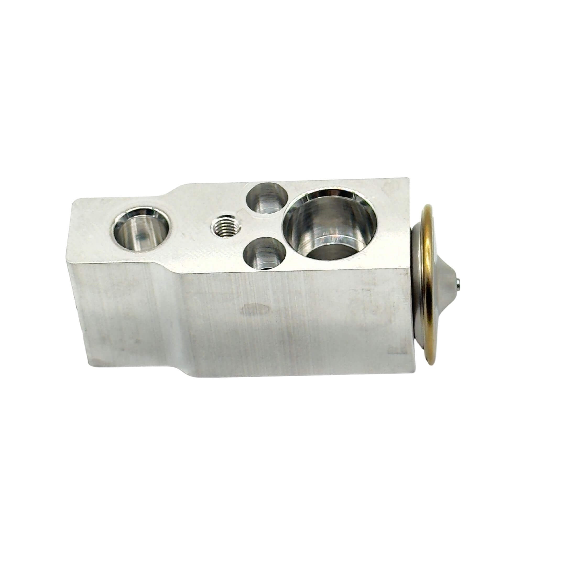 A/C Expansion Valve for Subaru Sambar Truck TT1, TT2 Models (1999-2012) featuring a compact, metallic design with multiple ports.