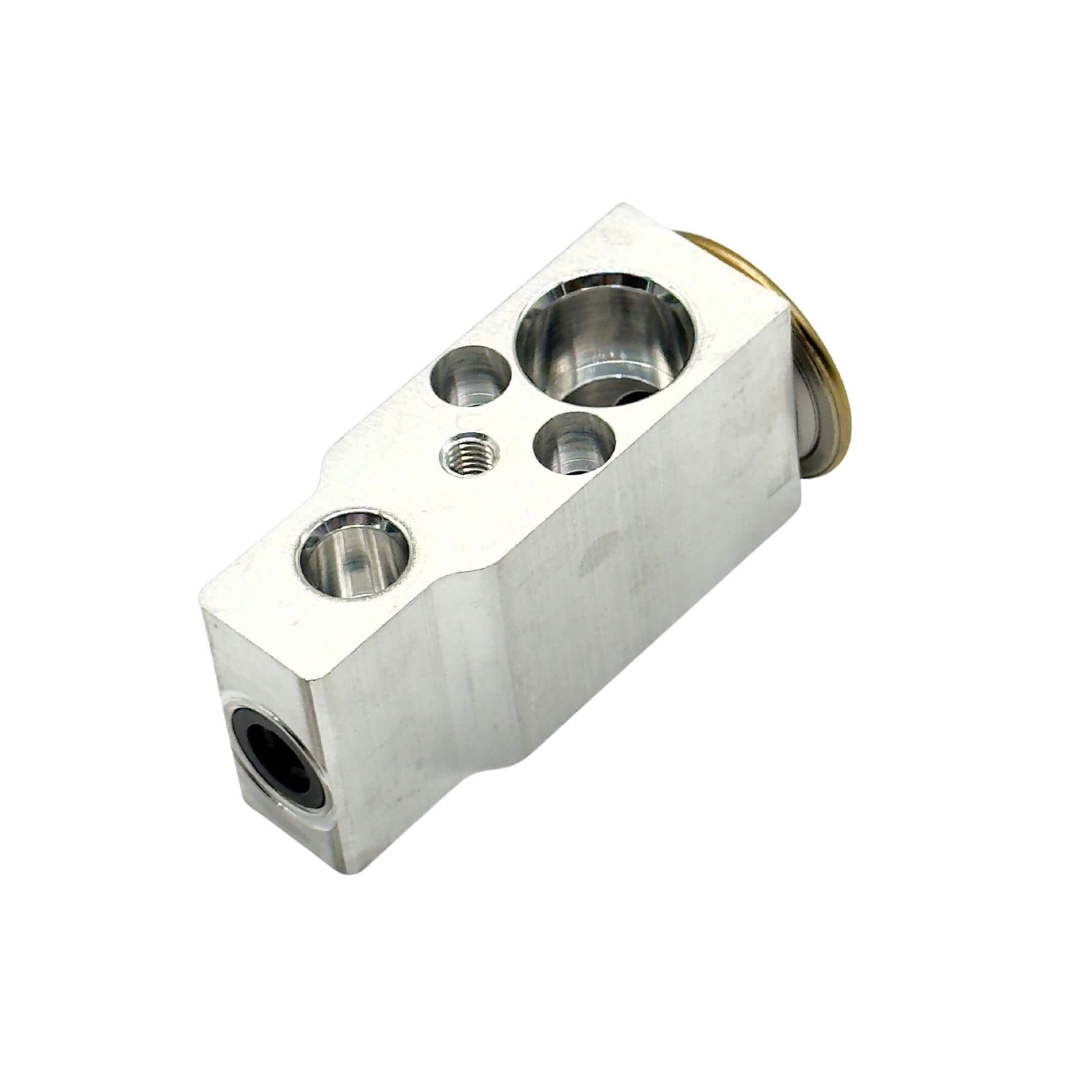 A/C Expansion Valve for Subaru Sambar Wagon TW1, TW2 Models (1999-2012) featuring a compact, metallic rectangular design with multiple ports.