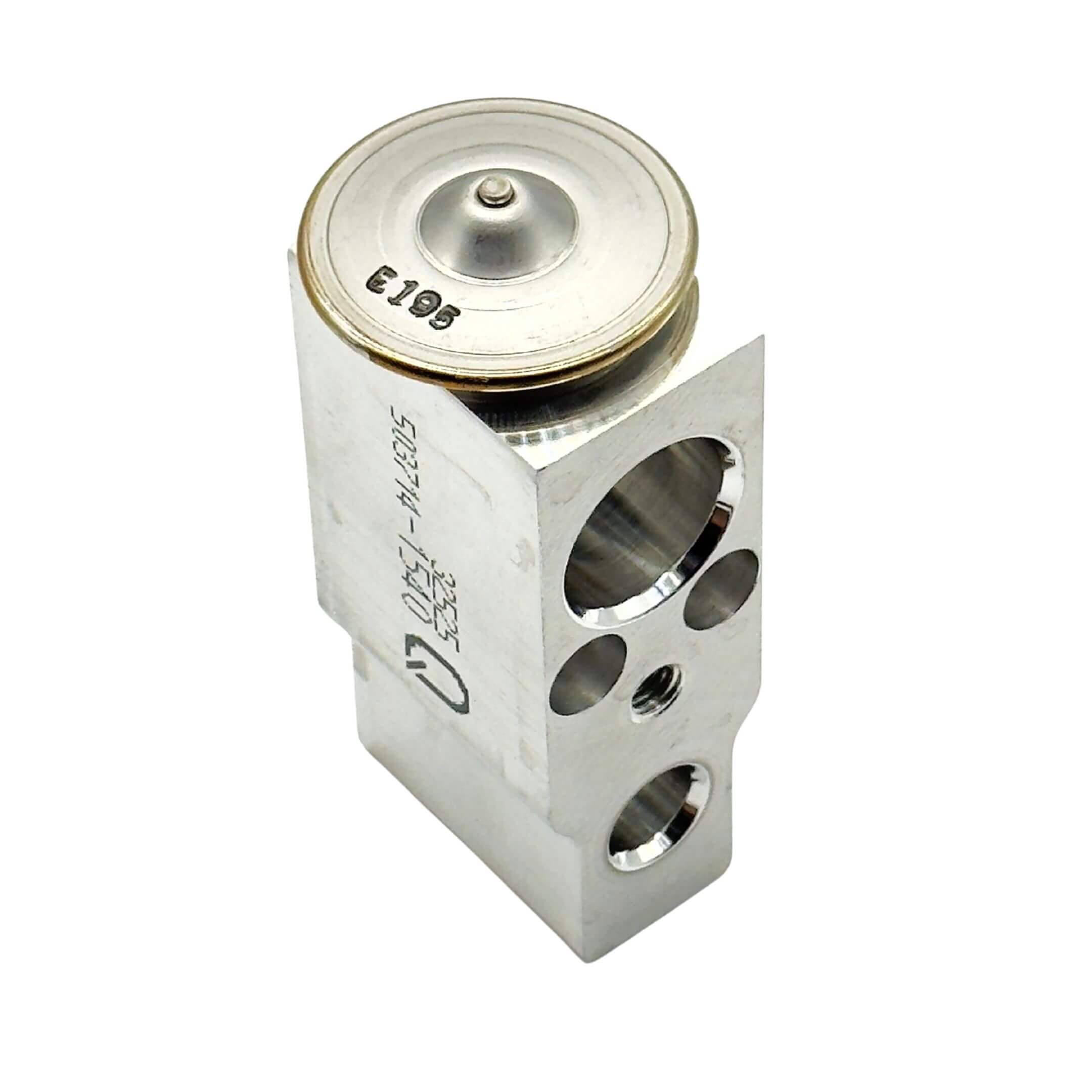 A/C Expansion Valve for Subaru Sambar Wagon TW1, TW2 Models (1999-2012) featuring a durable metal construction with precision-engineered ports.