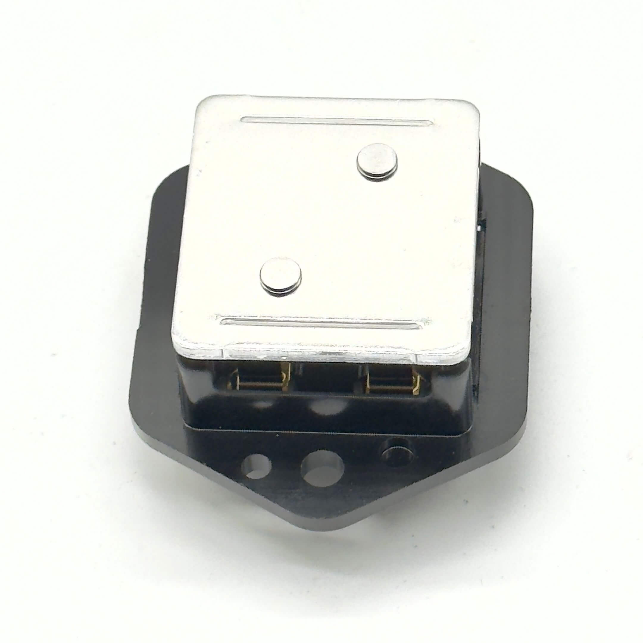 Blower Motor Resistor for Subaru Sambar Truck TT1, TT2 Models (1999-2012) featuring a compact design with a metal top and connector ports.