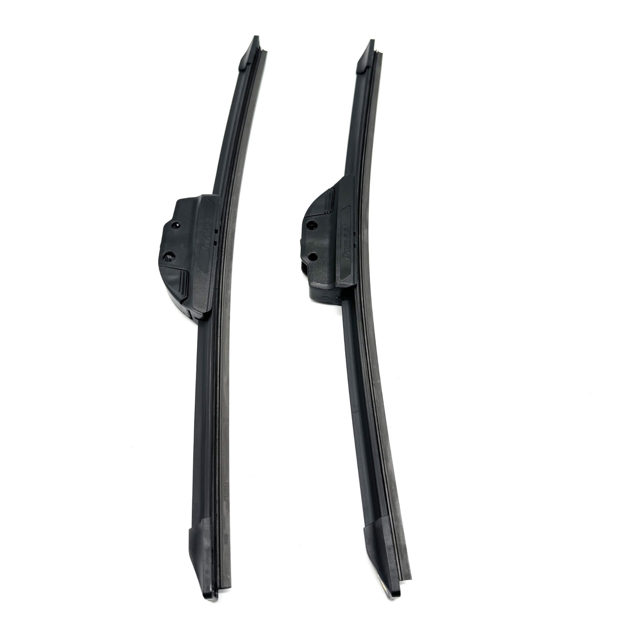 Duralast wiper blades for Subaru Sambar Truck TT1, TT2 models (1999-2012) featuring durable black rubber construction.