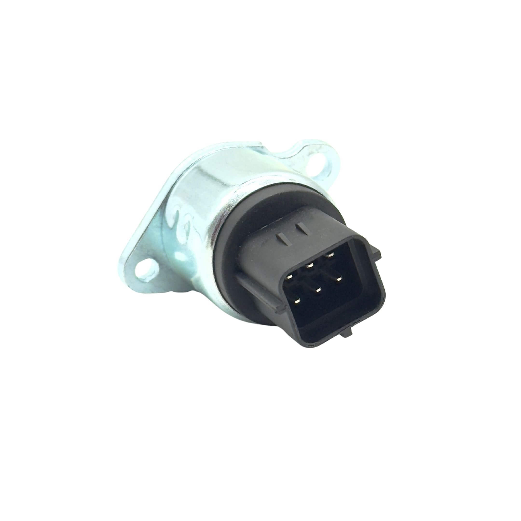 Bottom view of Subaru Sambar TV1 TV2 Idle Speed Control Valve ISC replacement 22650-KA150 with mounting flange and seal 1999-2012