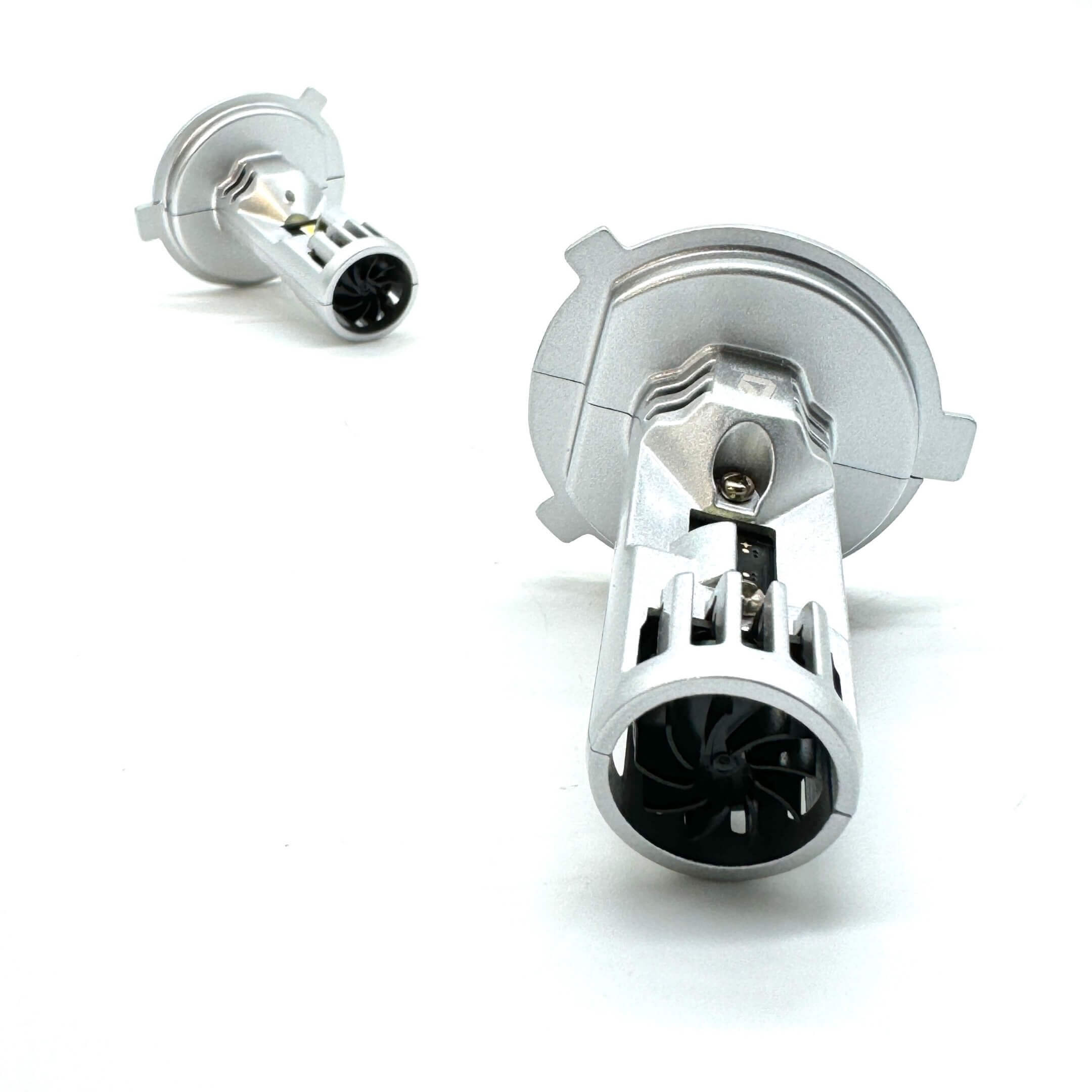 LED Headlight Bulbs for Subaru Sambar Truck TT1, TT2 Models (1999-2012) featuring a sleek silver design and advanced cooling technology.