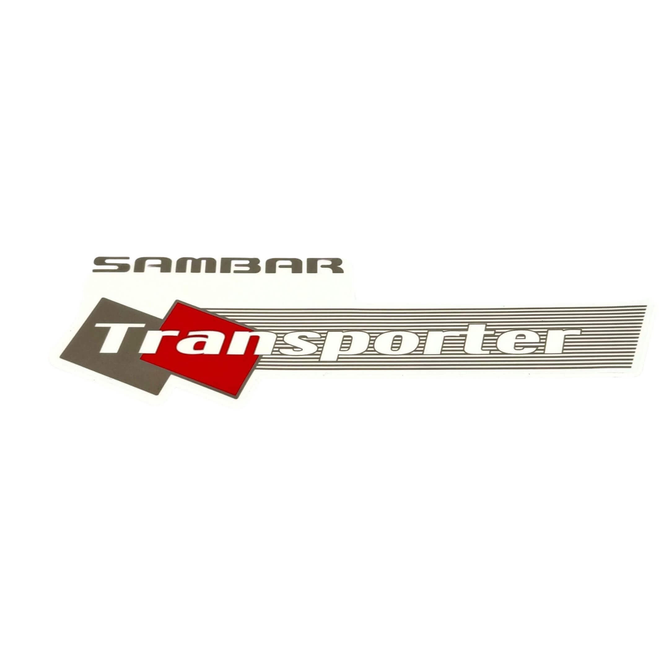 Sambar Transporter Decal for Subaru Sambar Truck TT1, TT2 Models (1999-2012) featuring bold "Transporter" text with a red accent.