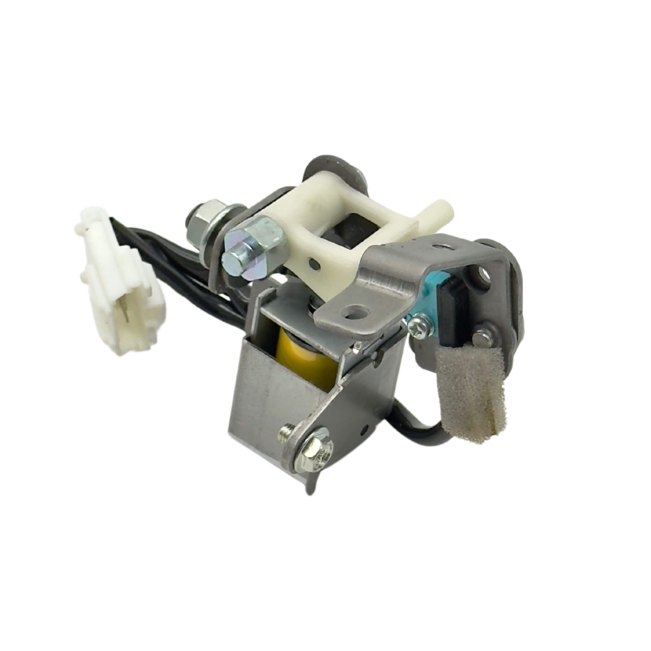 Shift Lock Solenoid Assembly for Subaru Sambar Truck TT1, TT2 Models (1999-2012) featuring durable metal construction and electrical connectors.