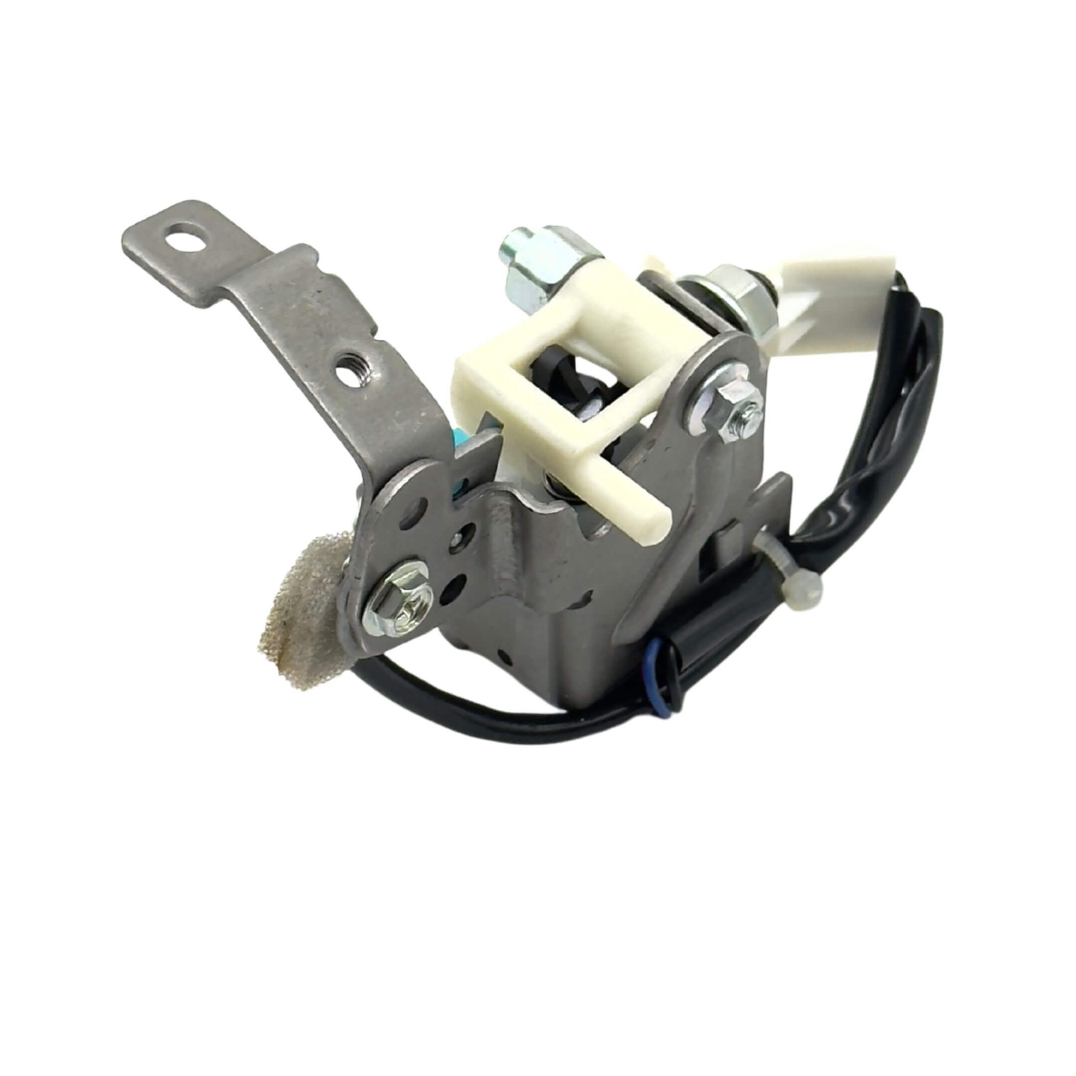 Shift Lock Solenoid Assembly for Subaru Sambar Truck TT1, TT2 Models (1999-2012) featuring a metal bracket and wiring harness.