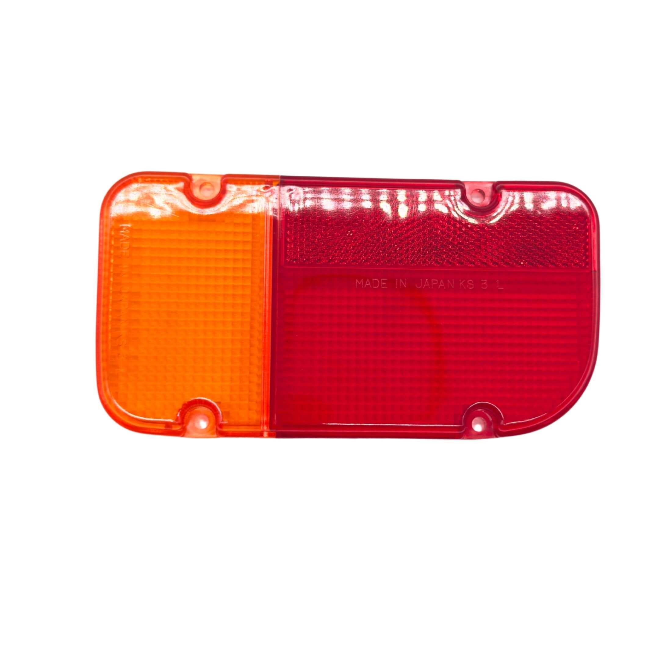 Tail Lamp Brake & Turn Signal Cover Set for Subaru Sambar Truck TT1, TT2 Models (1999-2012) featuring red and orange sections with mounting holes.