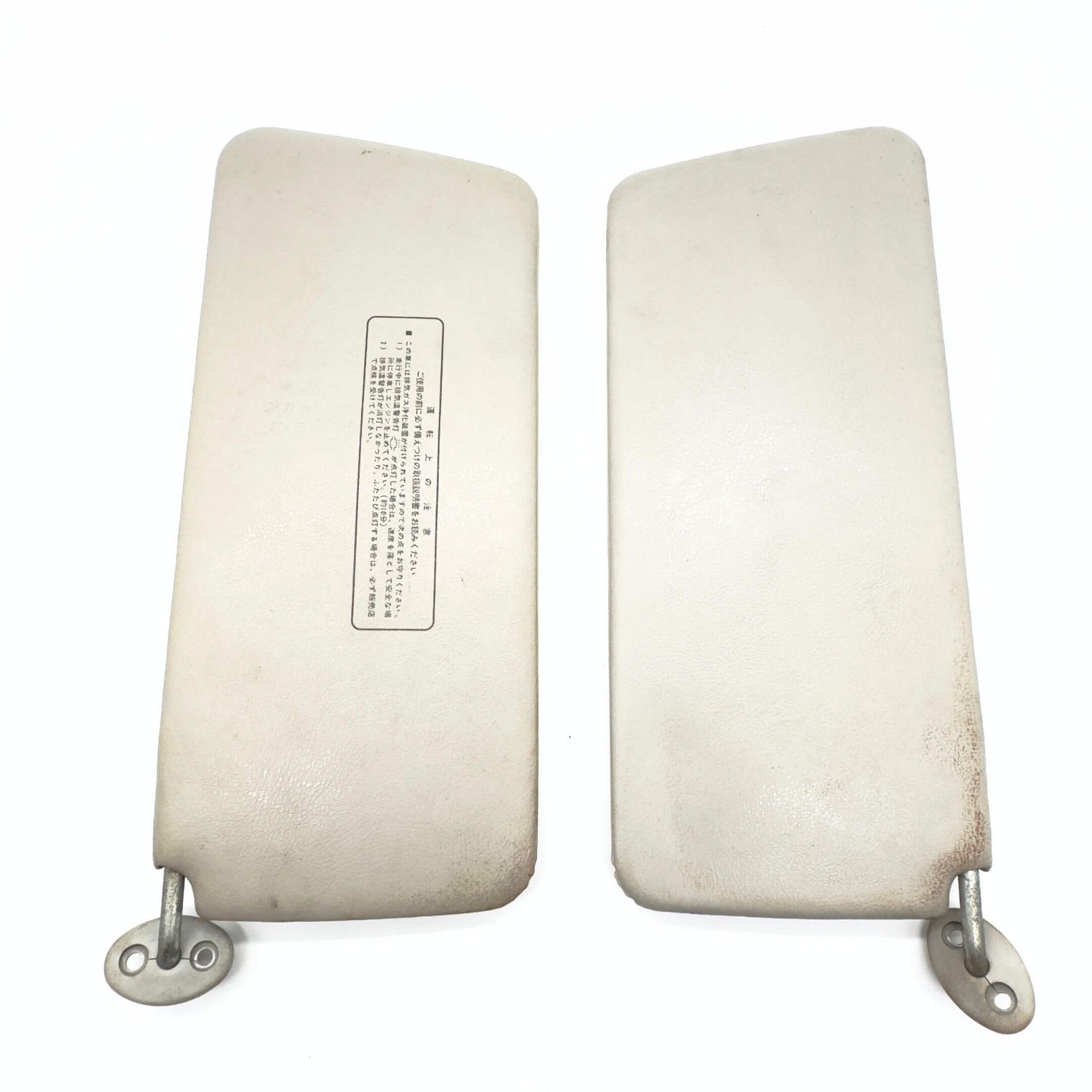 Sun Visors Set for Honda Acty Van Models HH3, HH4 (1990-1999) featuring a used, beige finish with visible mounting brackets.