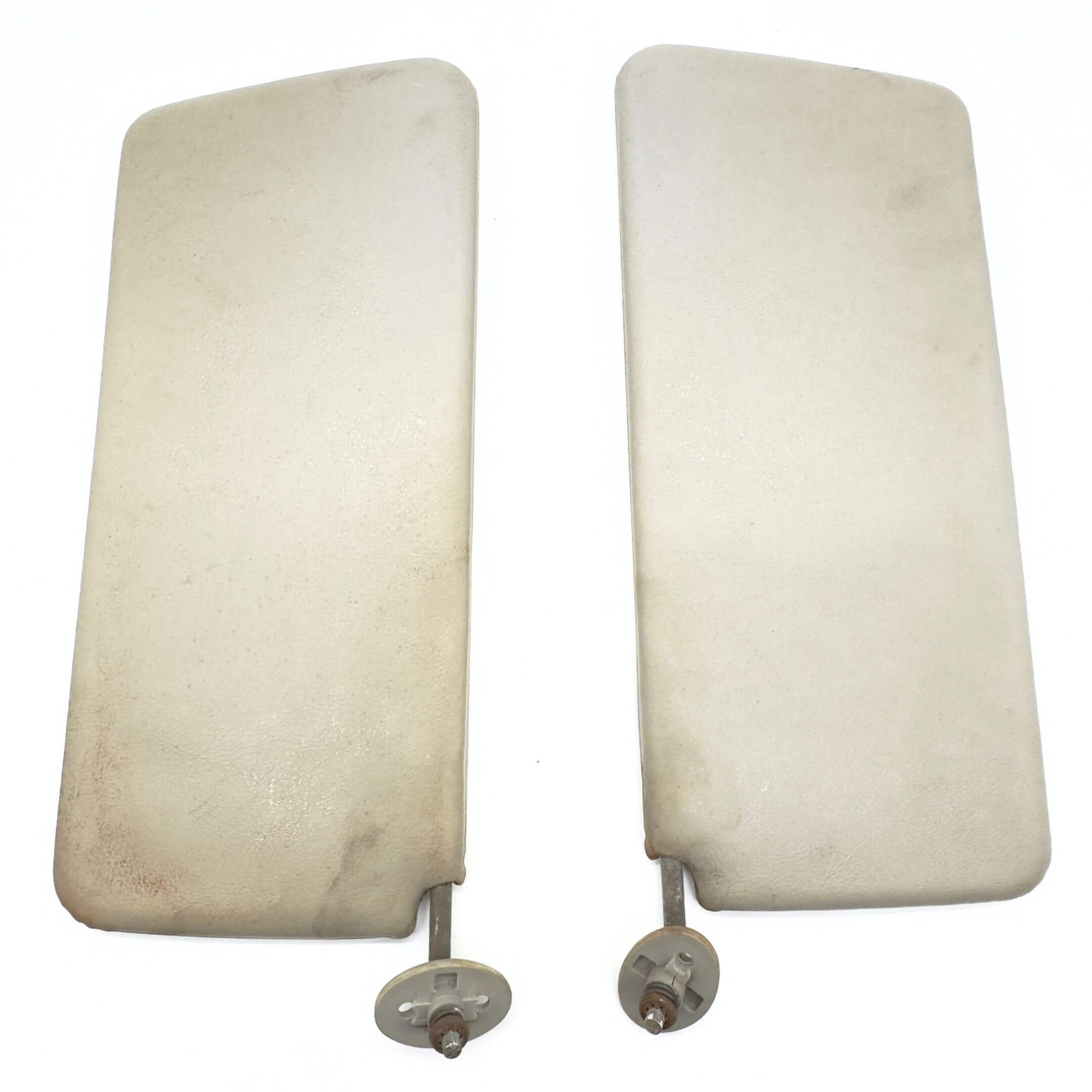 Sun Visors Set for Honda Acty Van Models HH3, HH4 (1990-1999) featuring used beige fabric with mounting hardware.