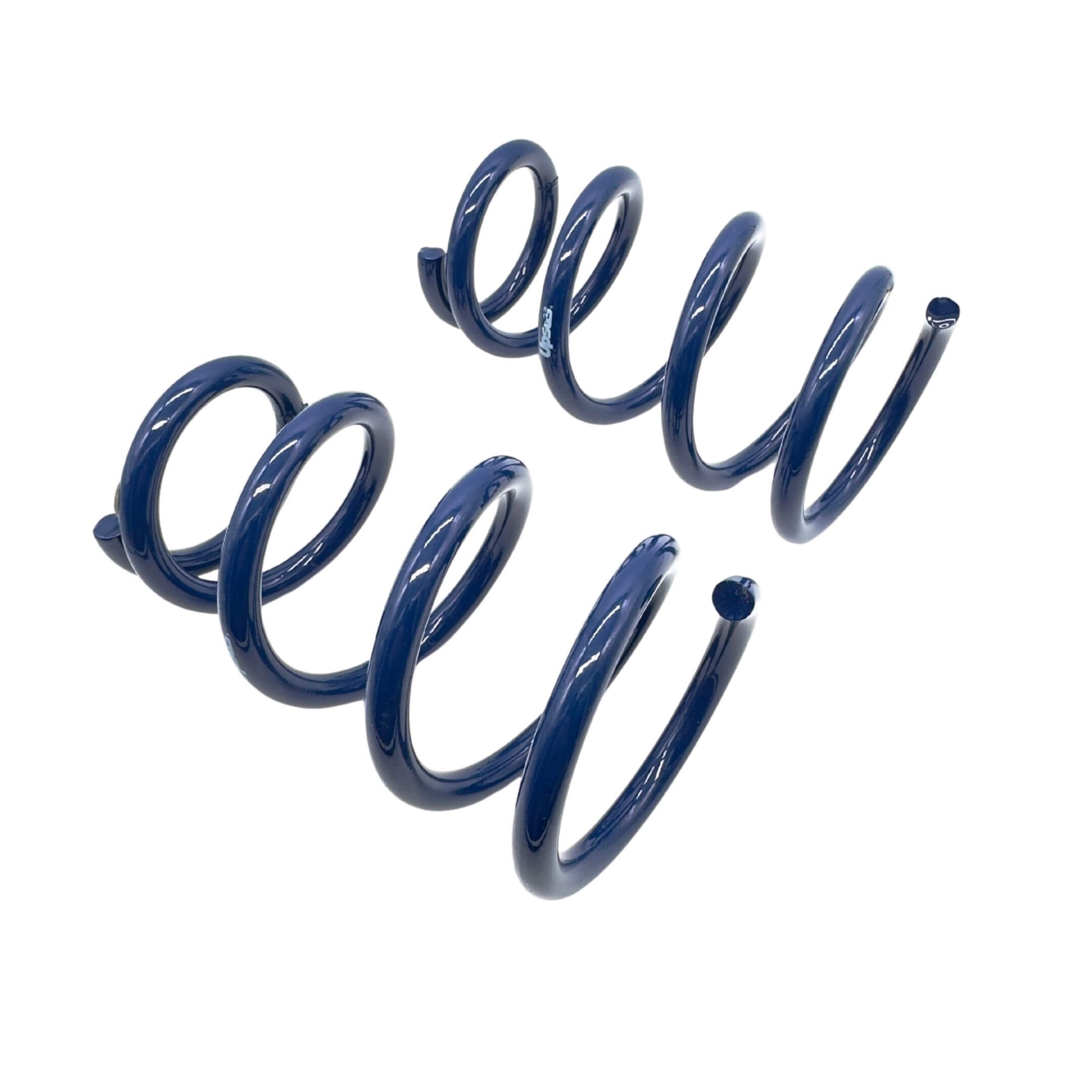 Lift Springs 25-35 mm Super Upsus Rear Springs for Subaru Sambar Wagon TW1, TW2 Models 1999-2012, featuring a sleek blue finish.