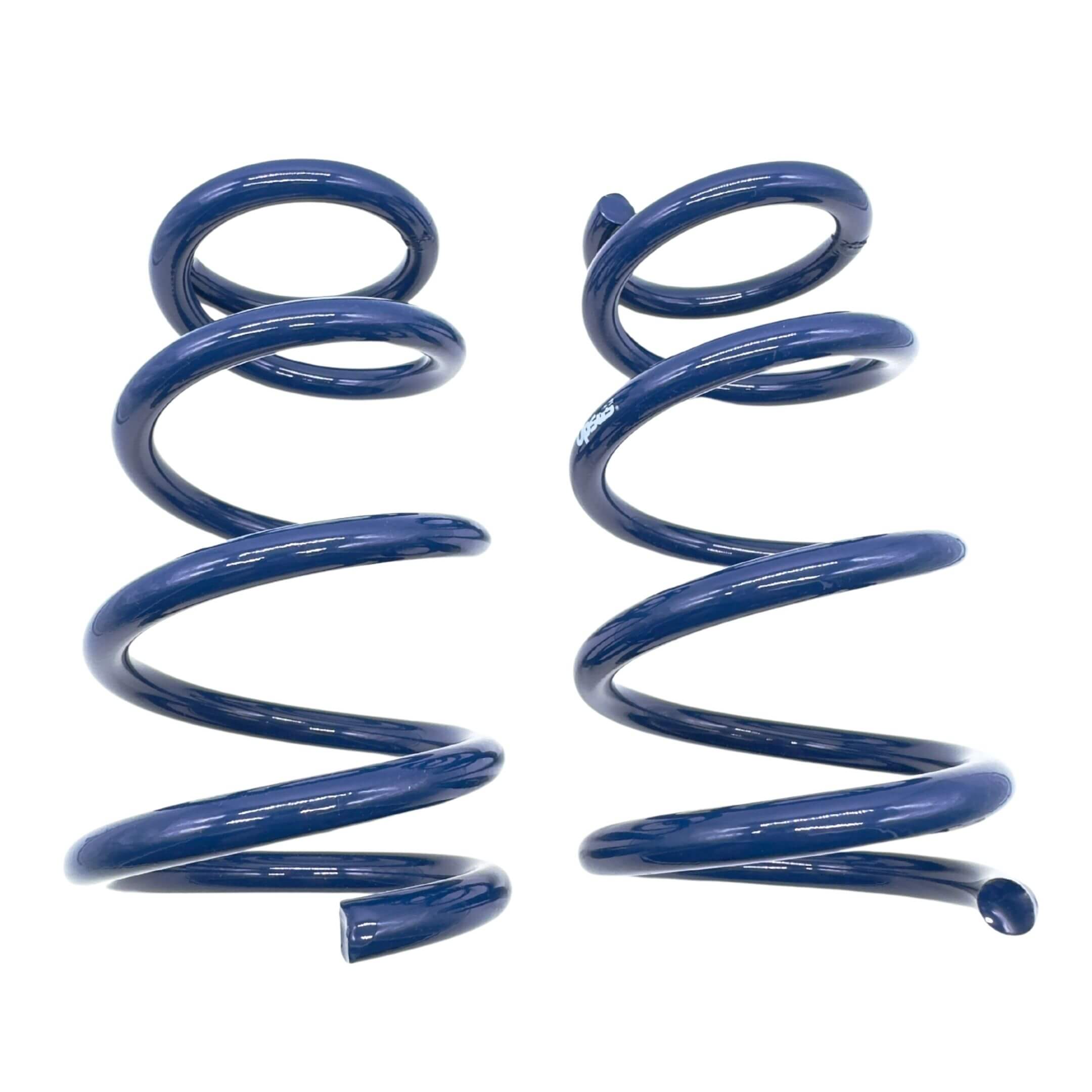 Lift Springs 25-35 mm Super Upsus Rear Springs for Subaru Sambar Wagon TW1, TW2 Models 1999-2012, featuring a sleek blue finish.
